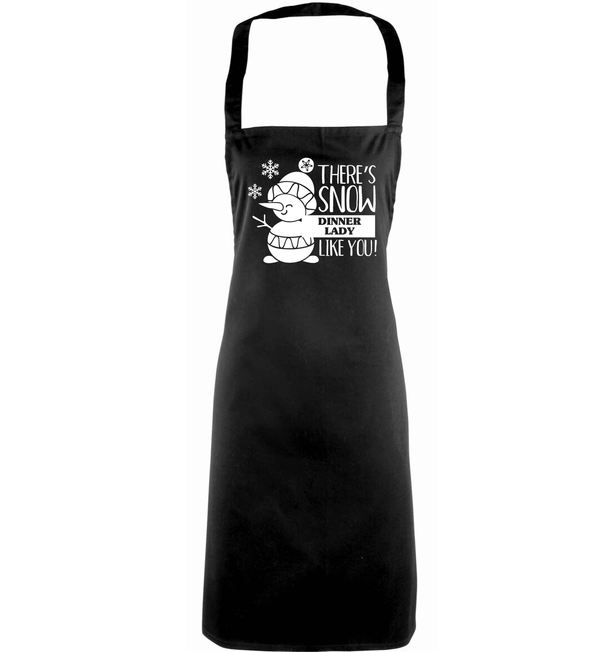 There's snow dinner lady like you adults black apron