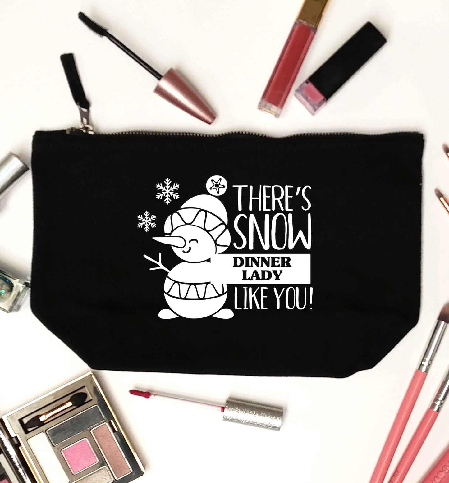 There's snow dinner lady like you black makeup bag