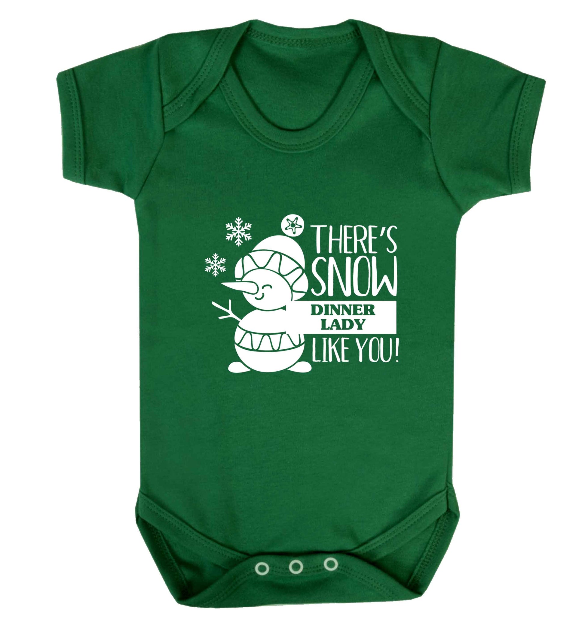 There's snow dinner lady like you baby vest green 18-24 months