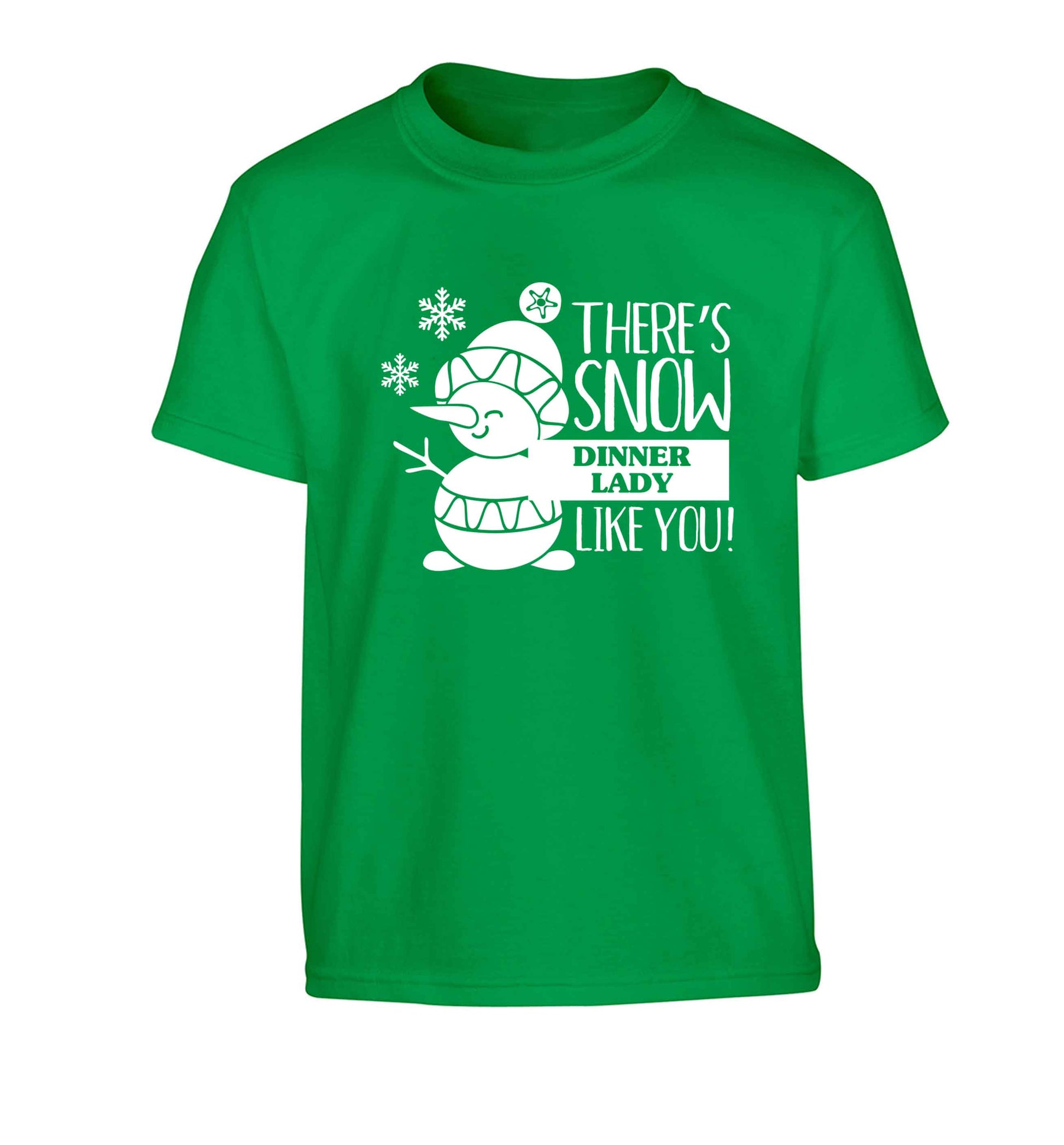 There's snow dinner lady like you Children's green Tshirt 12-13 Years