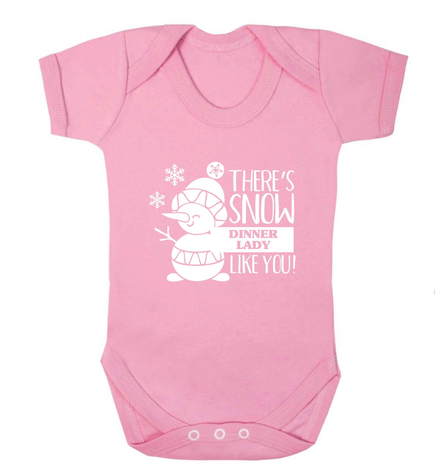 There's snow dinner lady like you baby vest pale pink 18-24 months