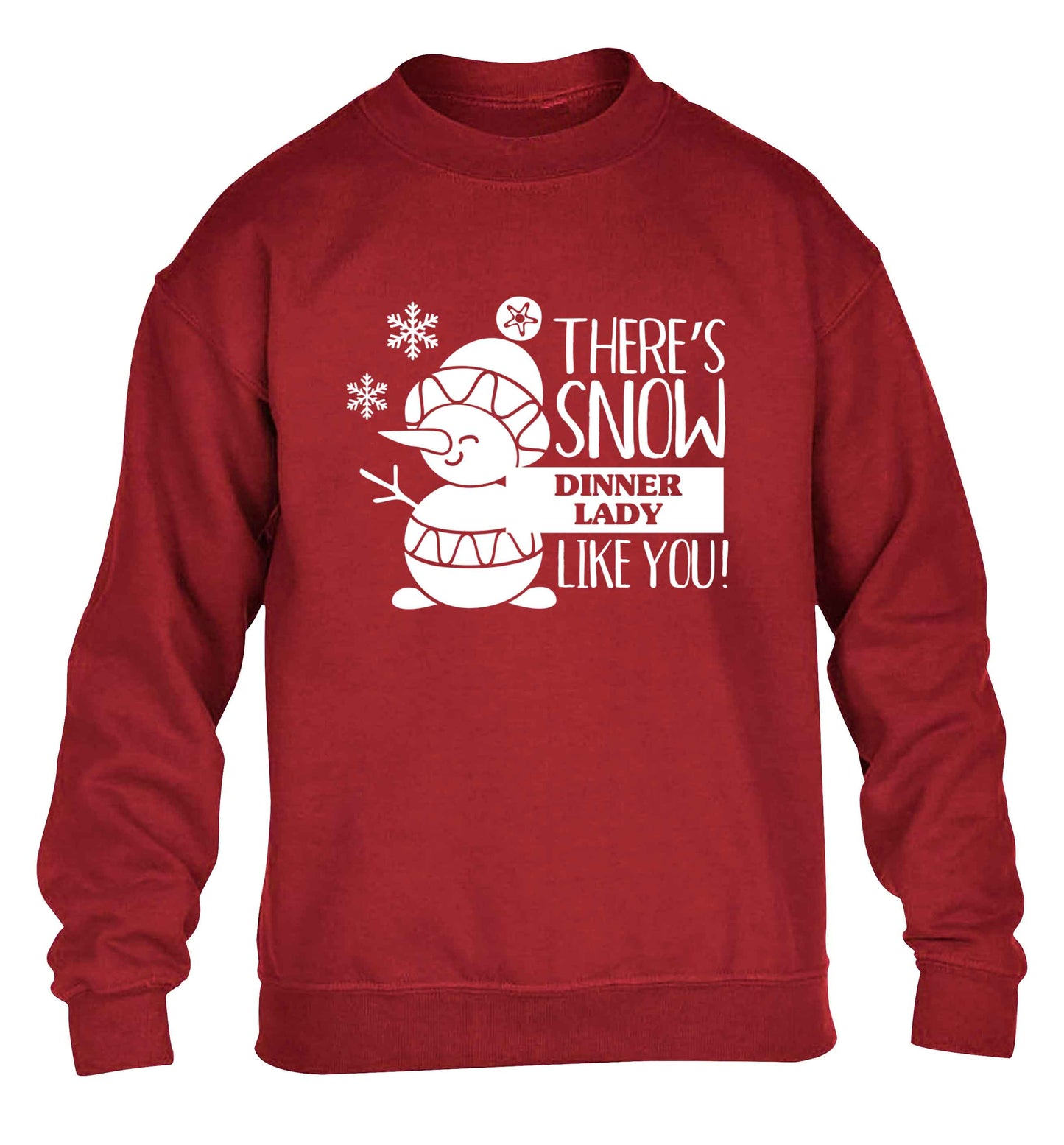 There's snow dinner lady like you children's grey sweater 12-13 Years