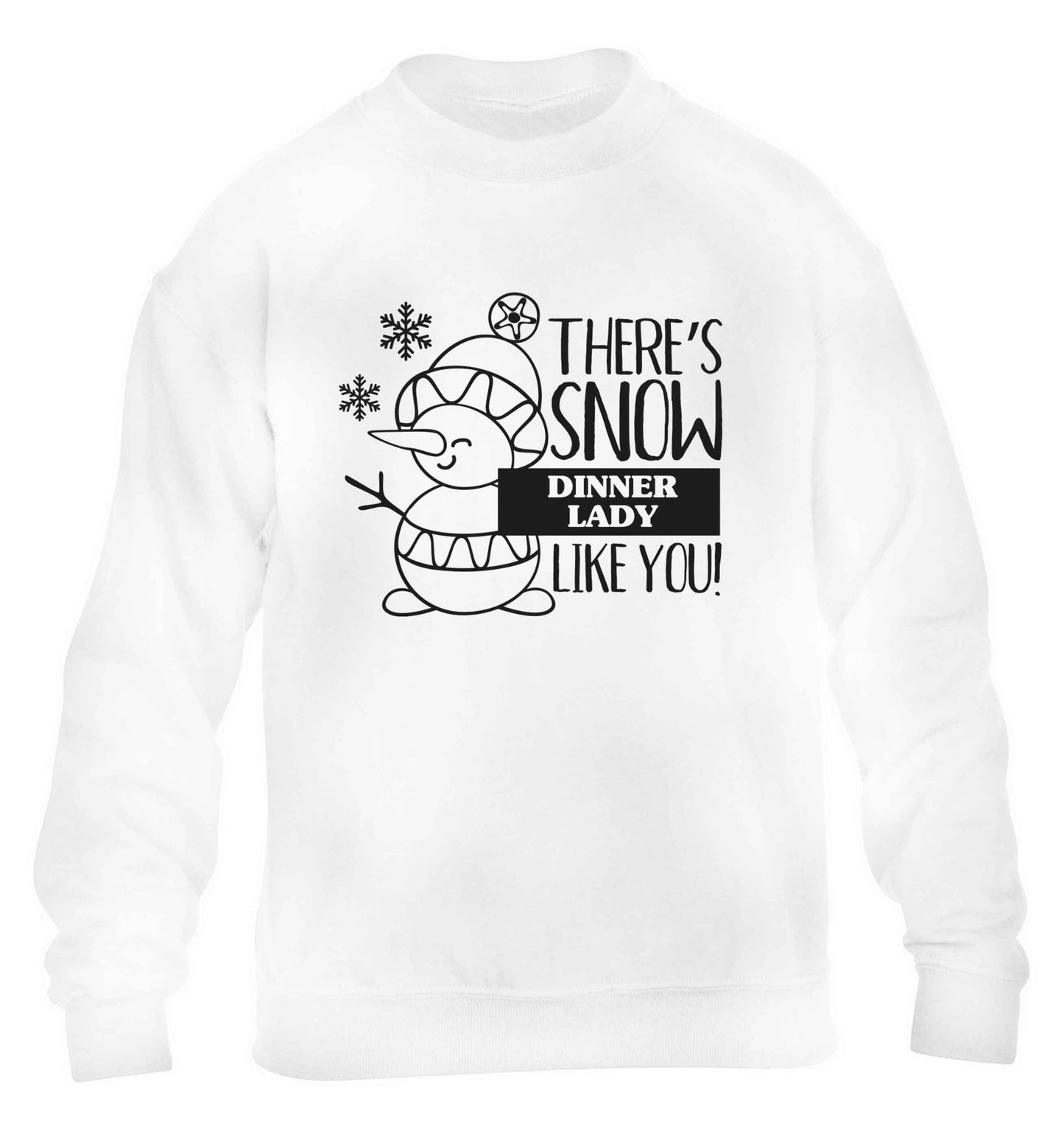 There's snow dinner lady like you children's white sweater 12-13 Years