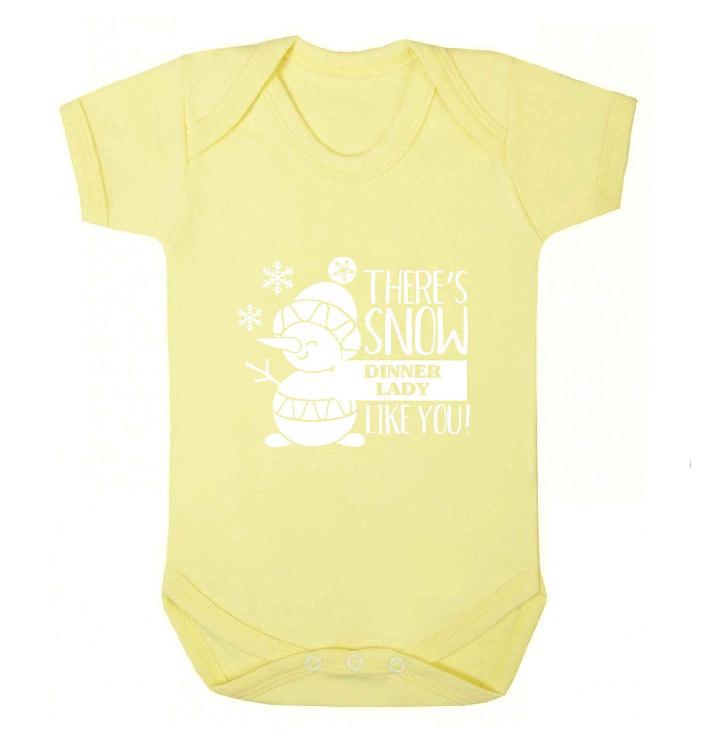 There's snow dinner lady like you baby vest pale yellow 18-24 months