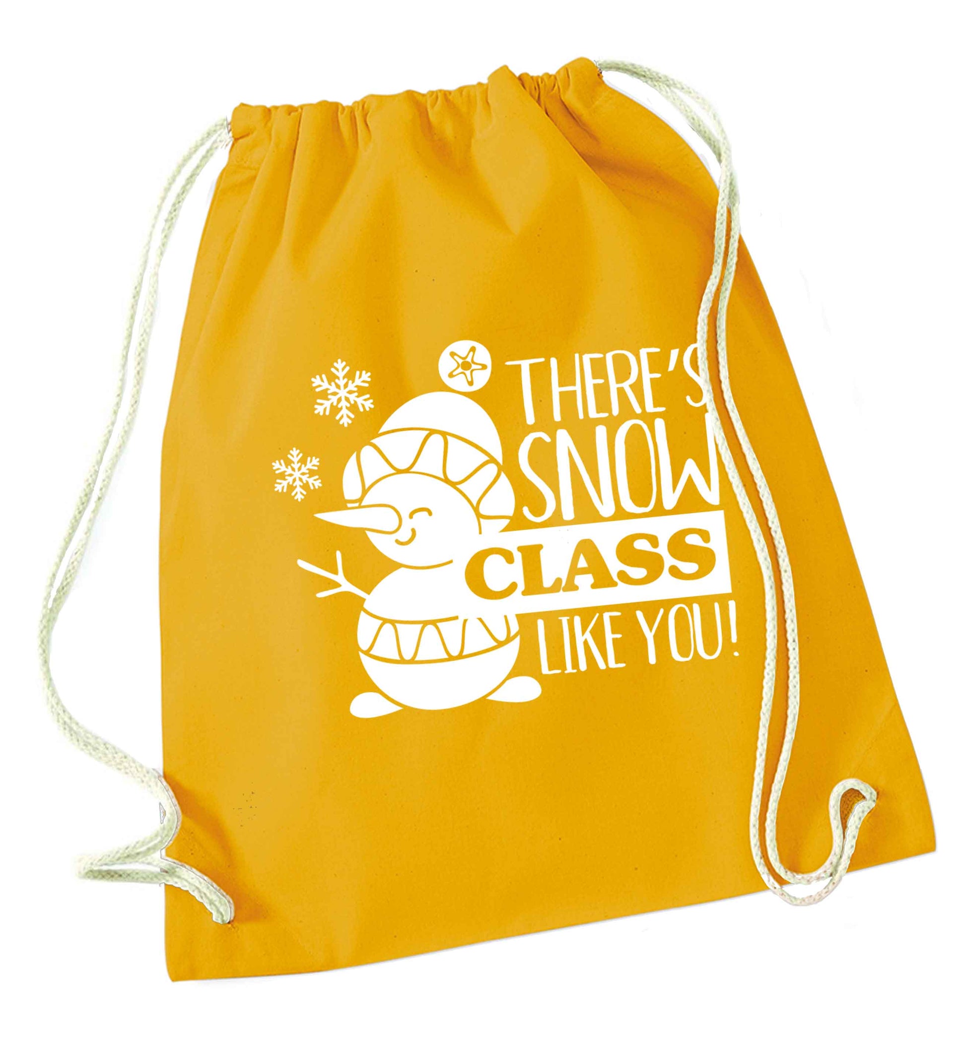 There's snow class like you mustard drawstring bag