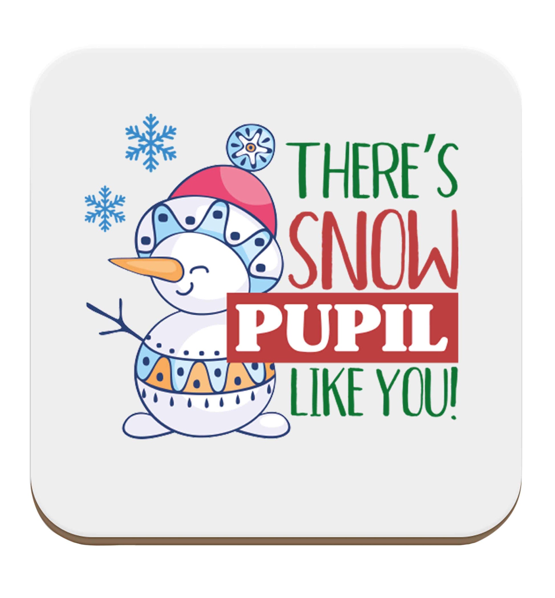 There's snow pupil like you set of four coasters