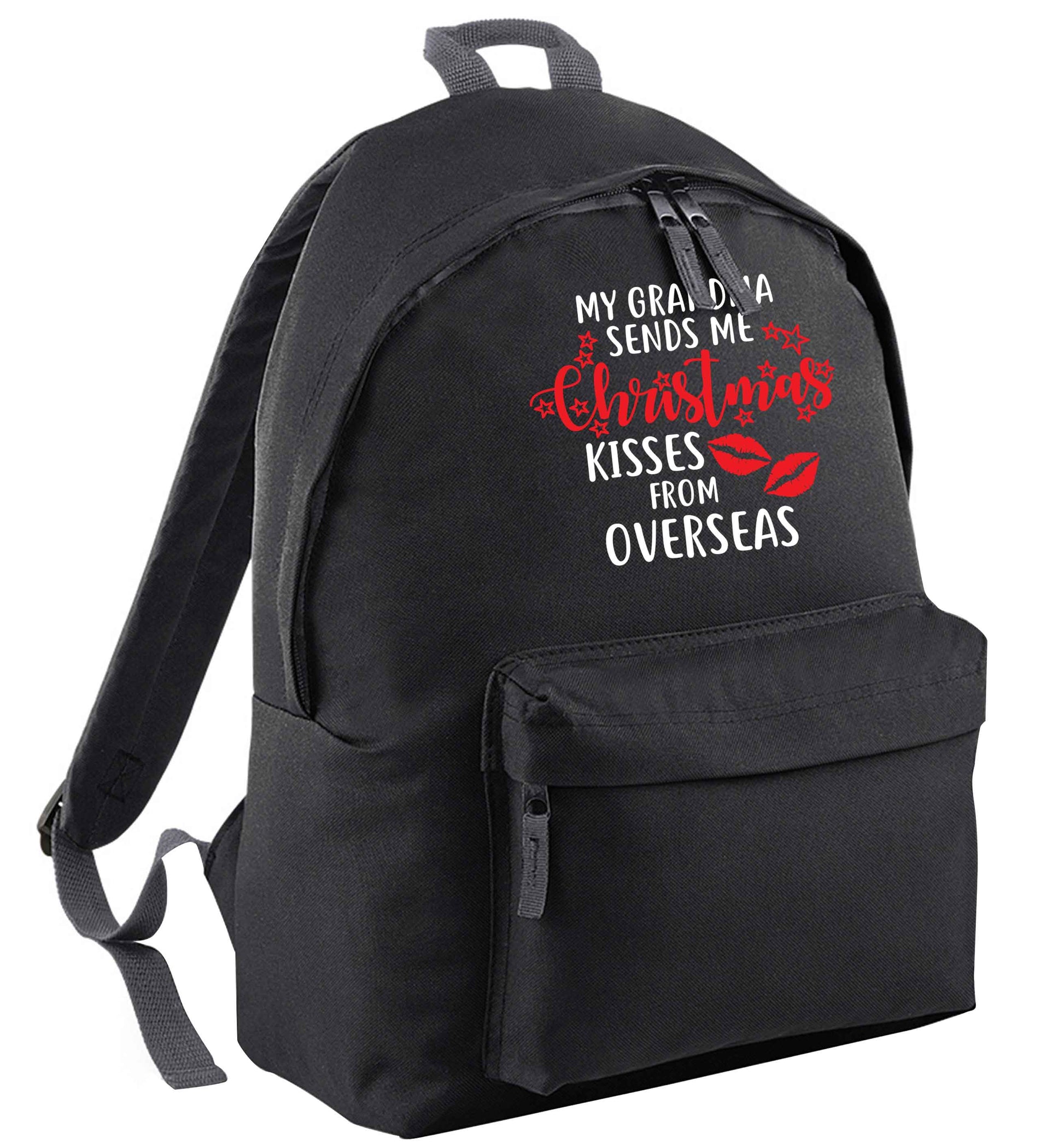 Grandma Christmas Kisses Overseas black adults backpack