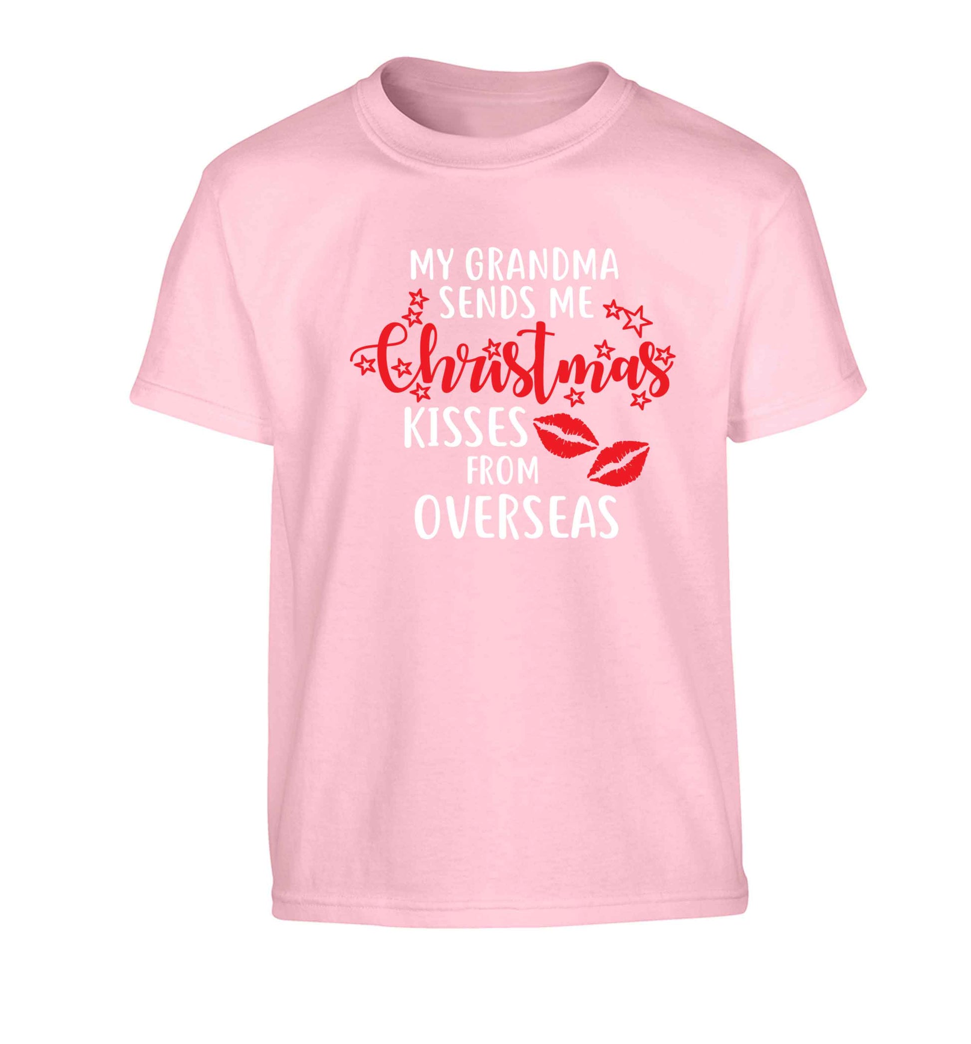 Grandma Christmas Kisses Overseas Children's light pink Tshirt 12-13 Years
