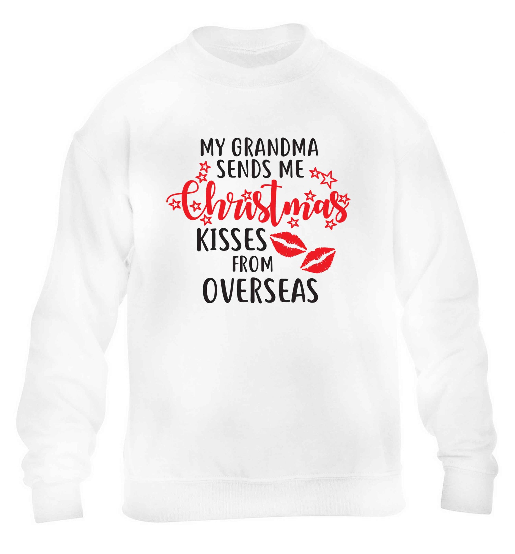 Grandma Christmas Kisses Overseas children's white sweater 12-13 Years