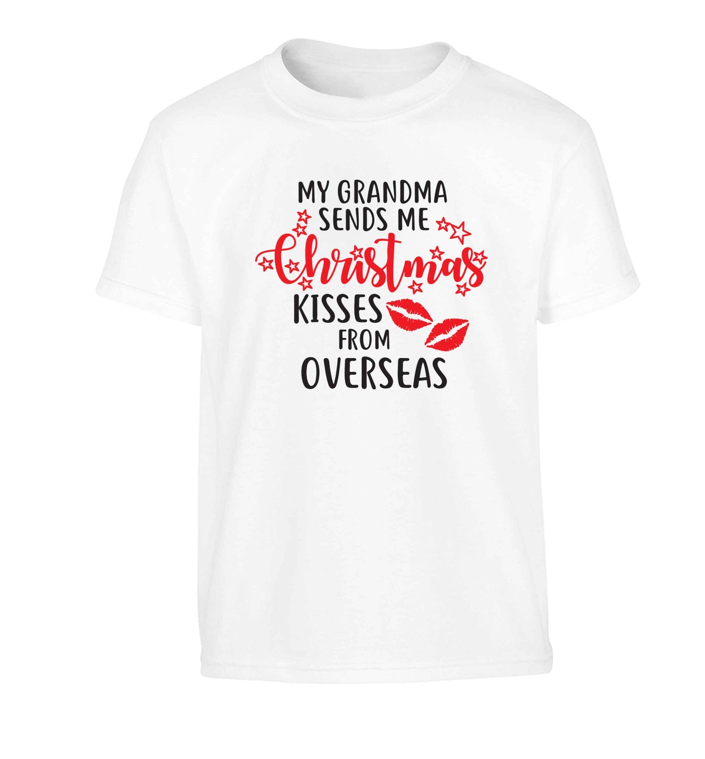 Grandma Christmas Kisses Overseas Children's white Tshirt 12-13 Years