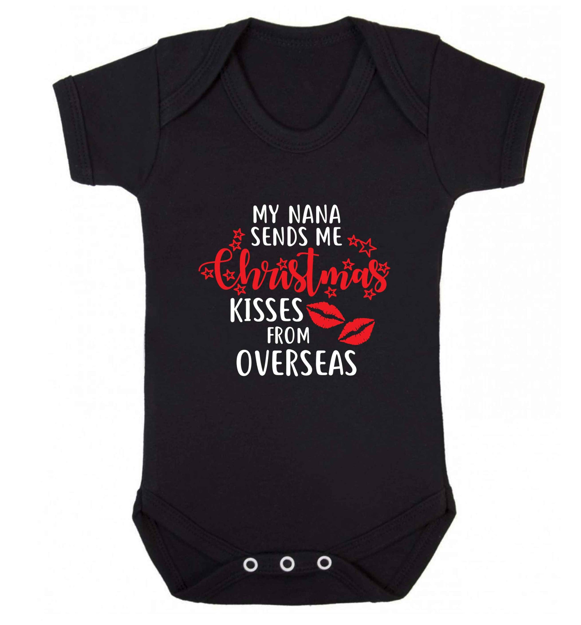Grandma Christmas Kisses Overseas baby vest black 18-24 months
