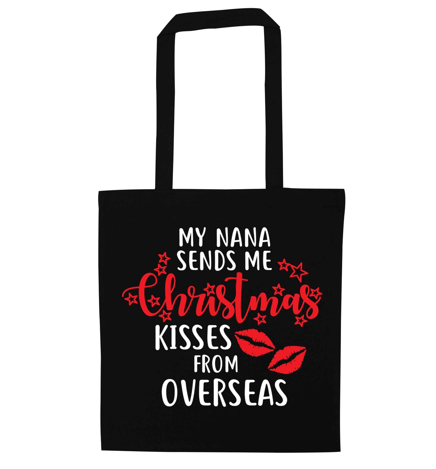 Grandma Christmas Kisses Overseas black tote bag