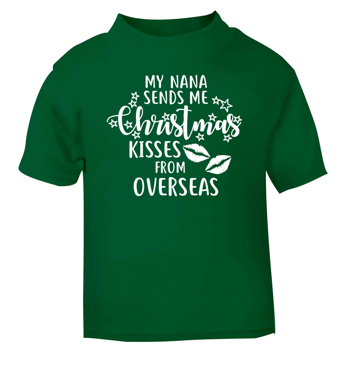 Grandma Christmas Kisses Overseas green baby toddler Tshirt 2 Years