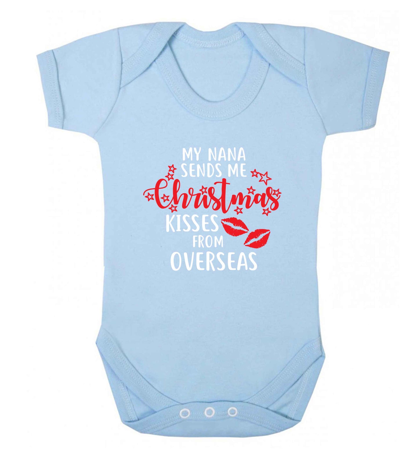 Grandma Christmas Kisses Overseas baby vest pale blue 18-24 months