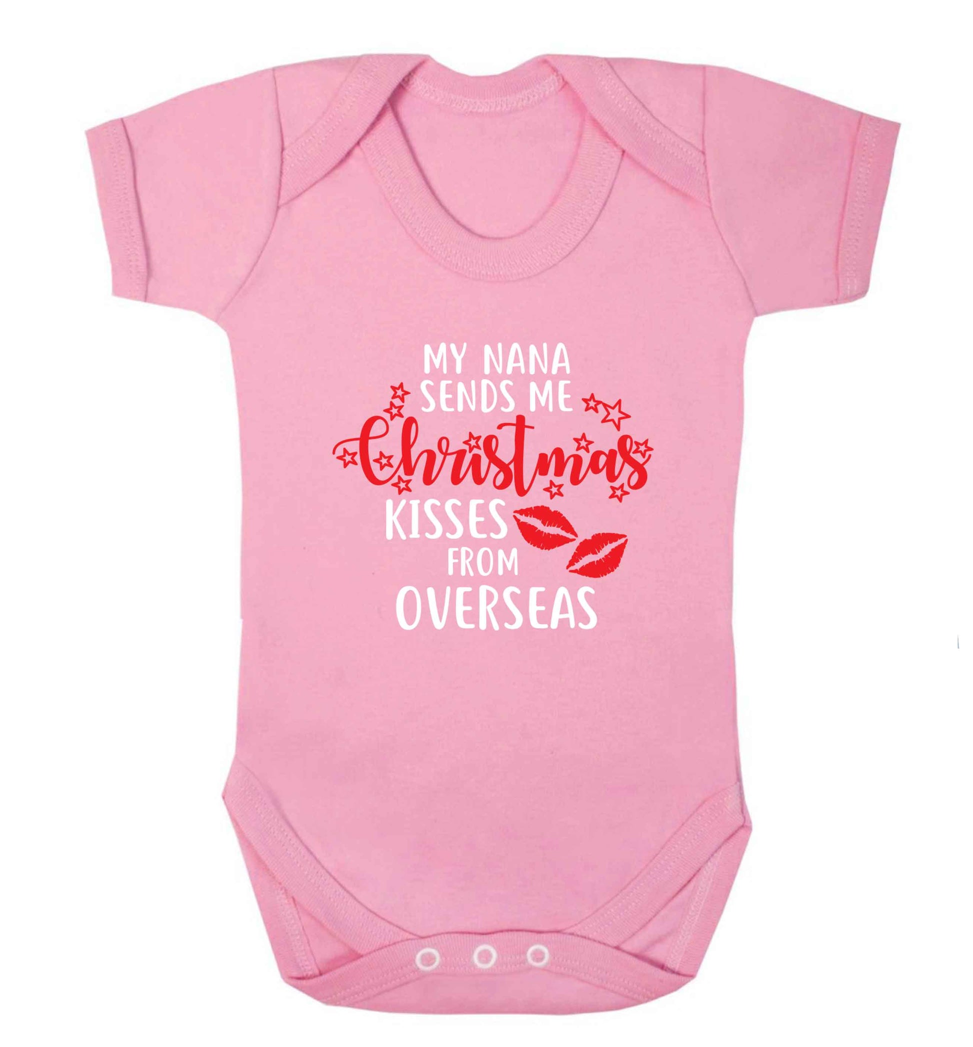 Grandma Christmas Kisses Overseas baby vest pale pink 18-24 months