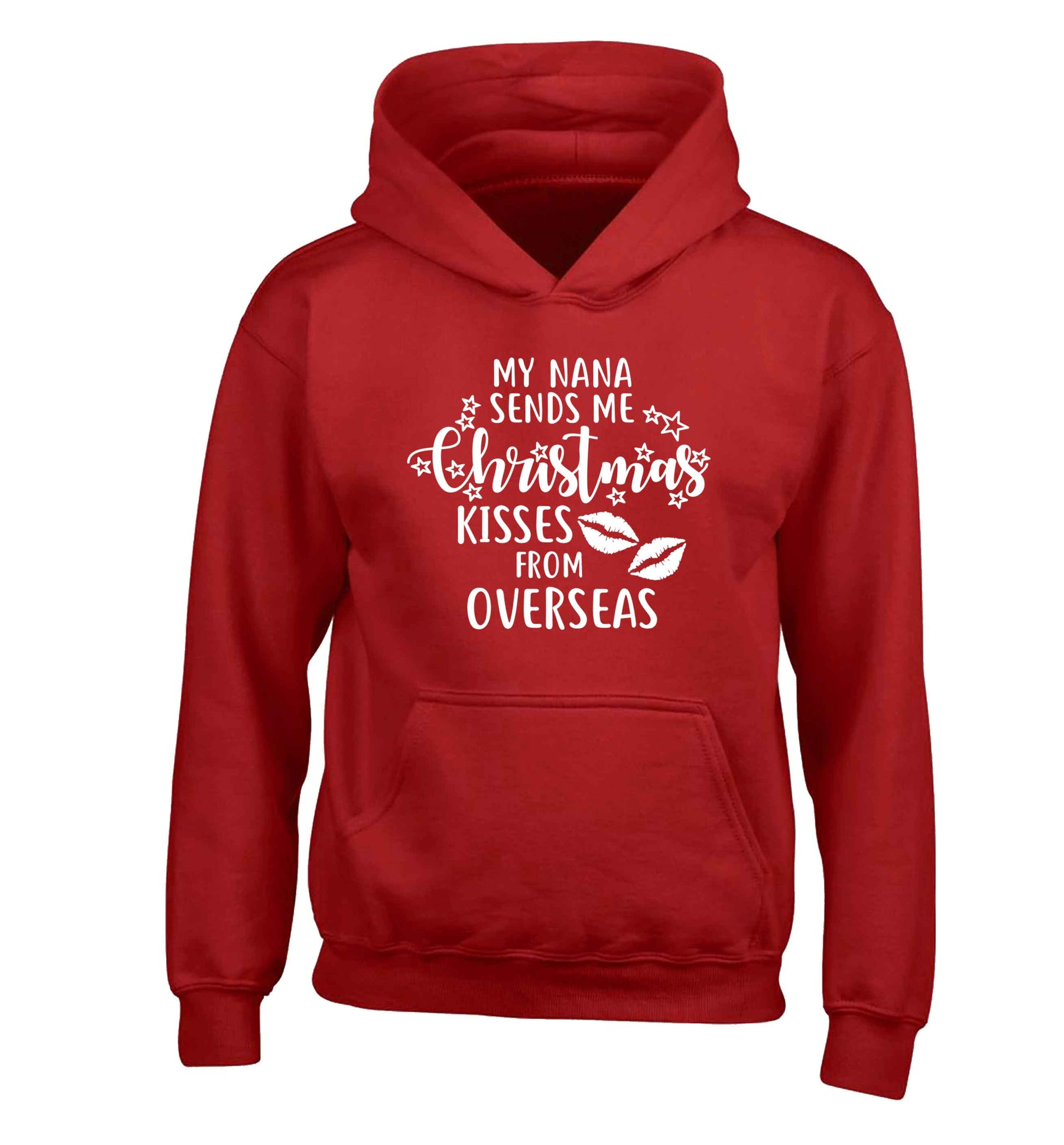 Grandma Christmas Kisses Overseas children's red hoodie 12-13 Years