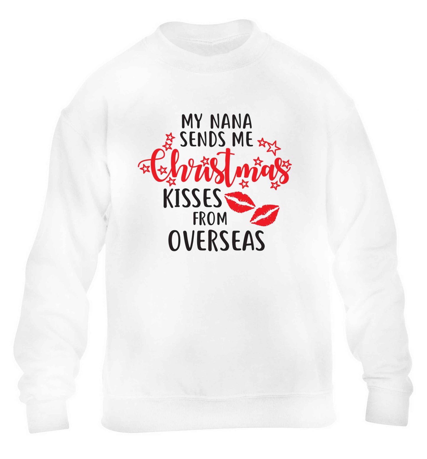 Grandma Christmas Kisses Overseas children's white sweater 12-13 Years