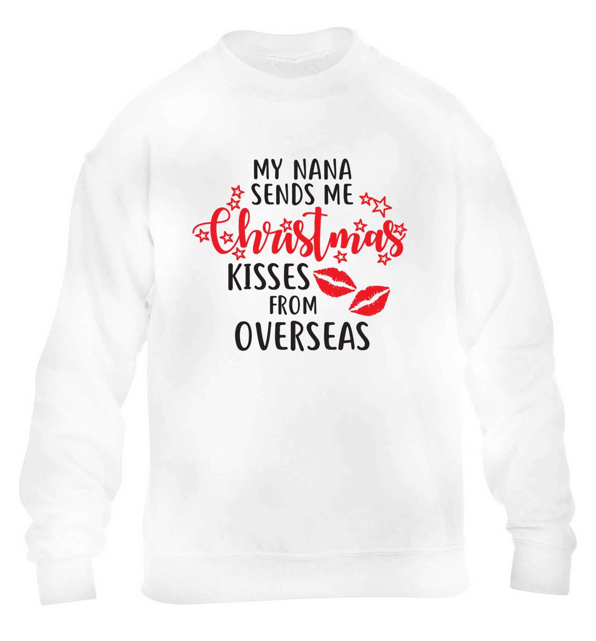 Grandma Christmas Kisses Overseas children's white sweater 12-13 Years