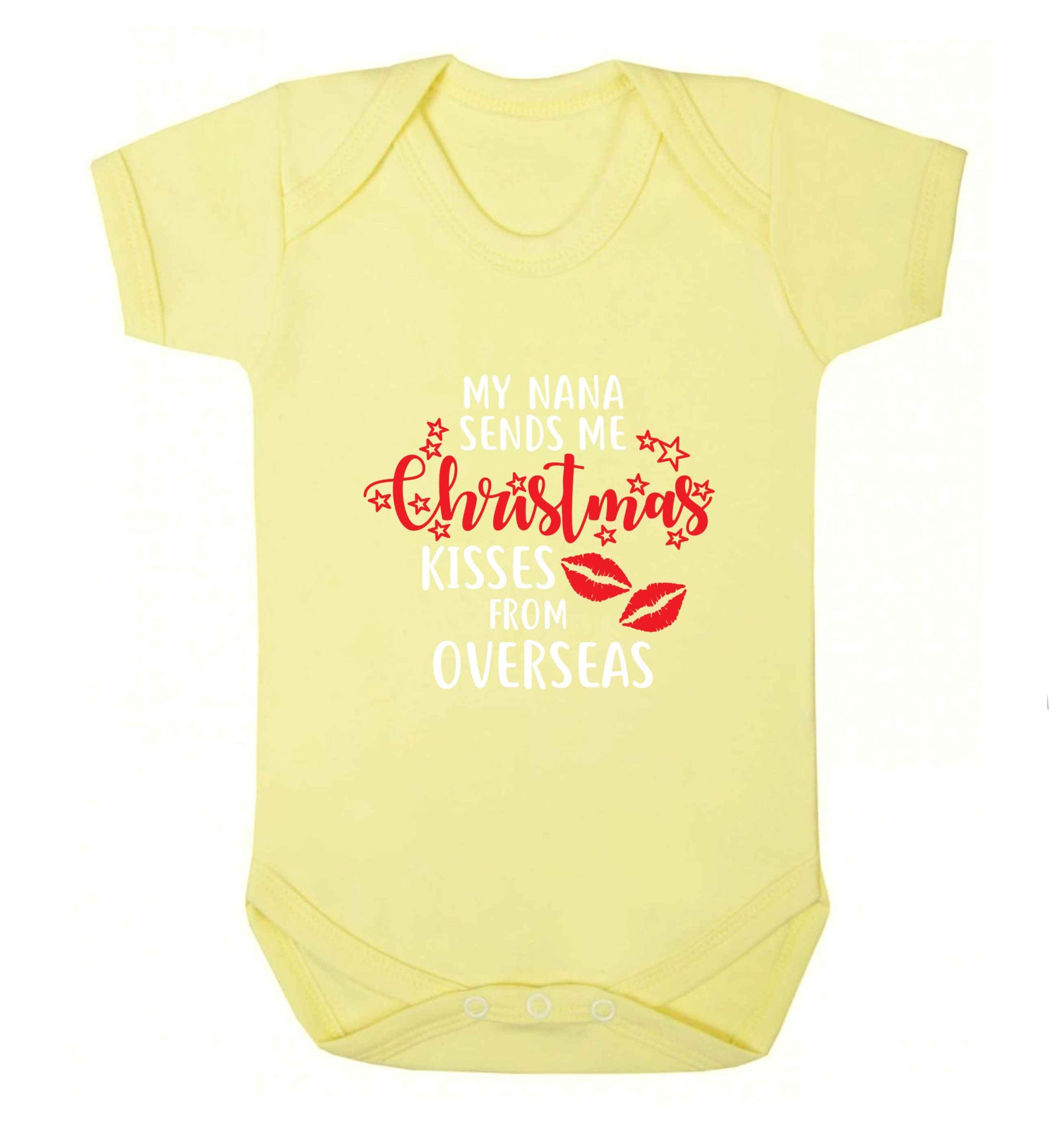 Grandma Christmas Kisses Overseas baby vest pale yellow 18-24 months