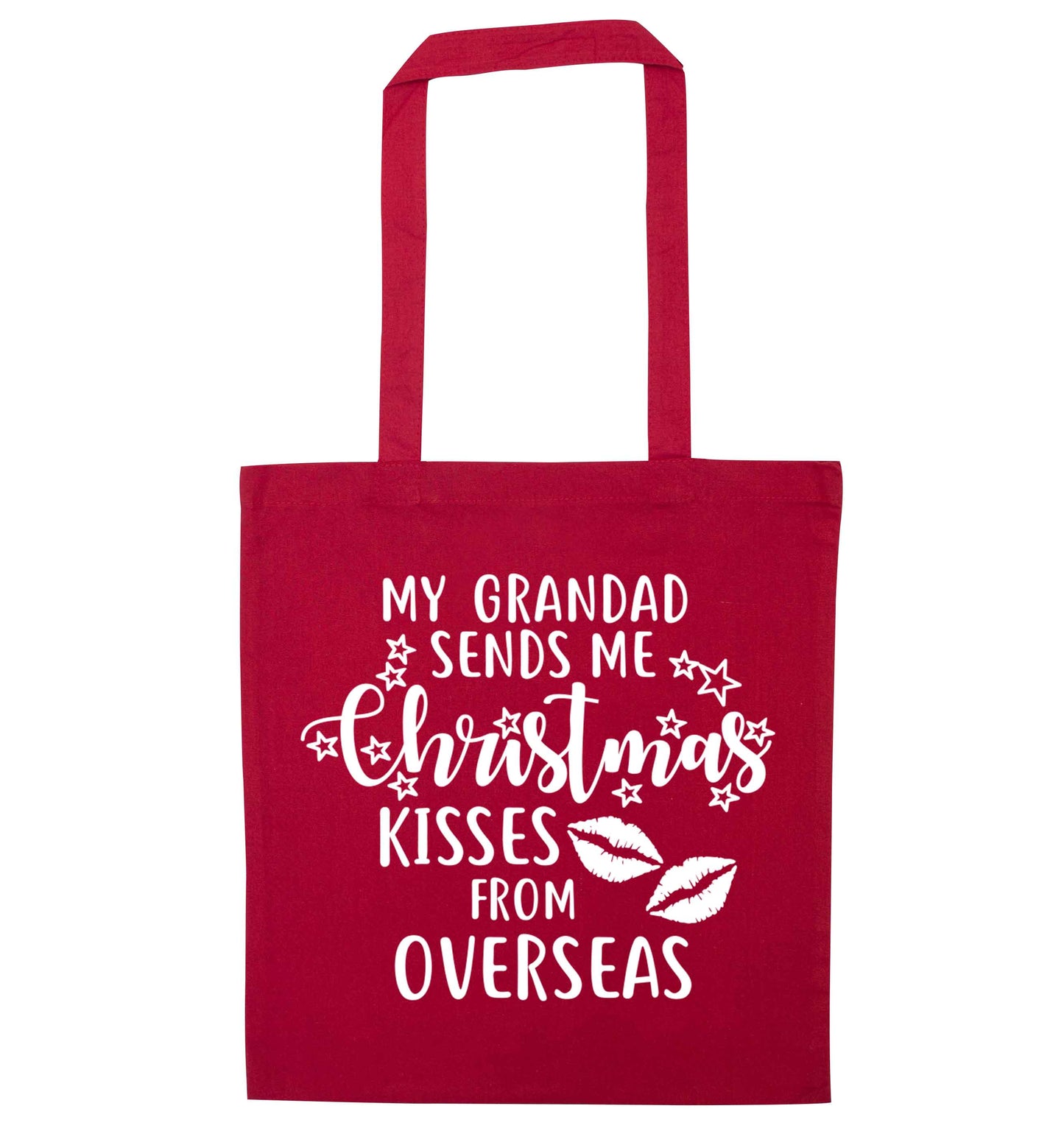 Grandad Christmas Kisses Overseas red tote bag