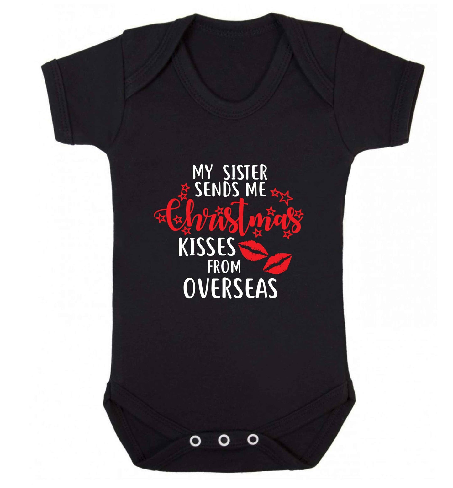 Grandad Christmas Kisses Overseas baby vest black 18-24 months