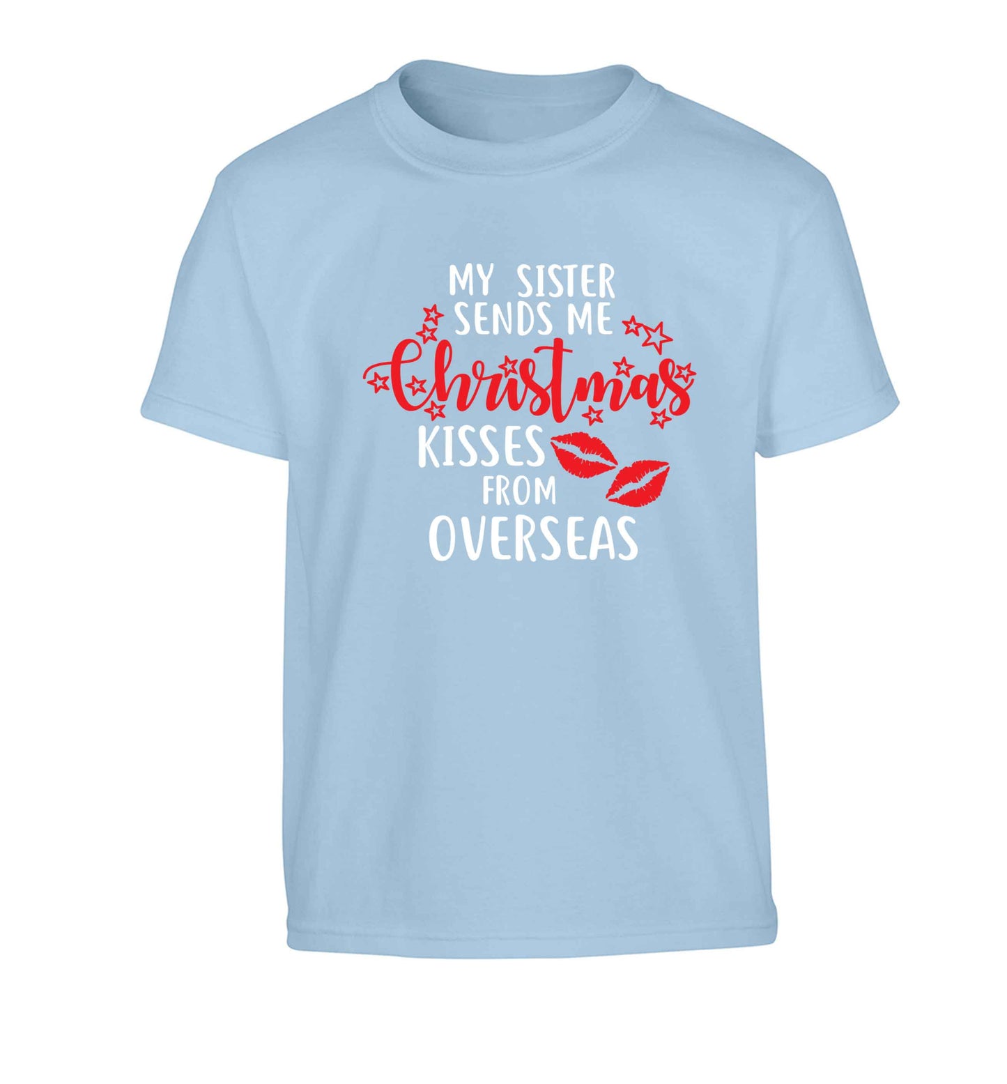 Grandad Christmas Kisses Overseas Children's light blue Tshirt 12-13 Years