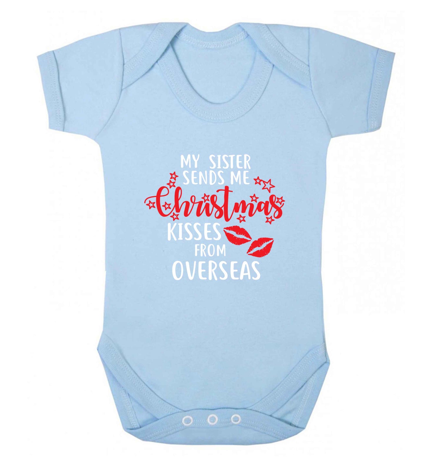 Grandad Christmas Kisses Overseas baby vest pale blue 18-24 months