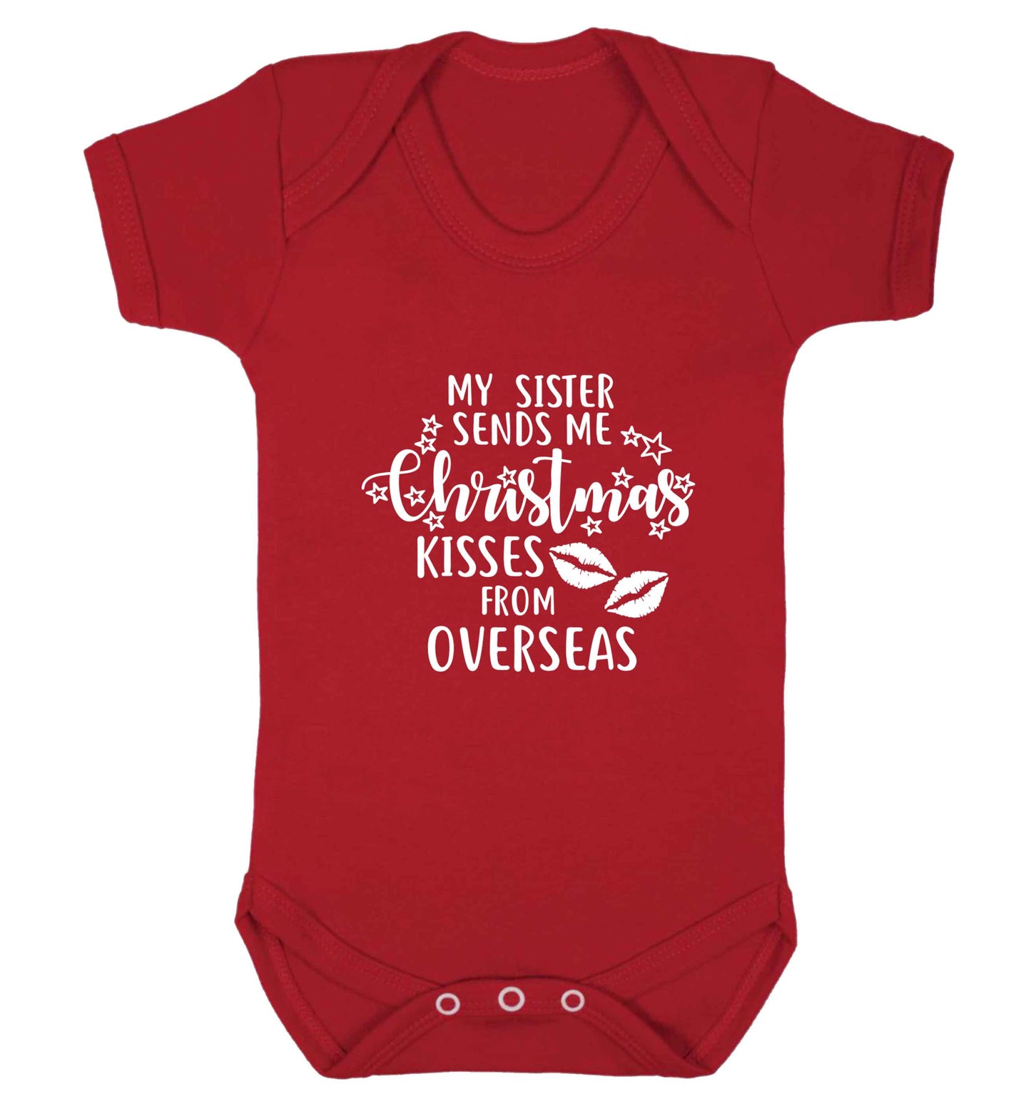 Grandad Christmas Kisses Overseas baby vest red 18-24 months