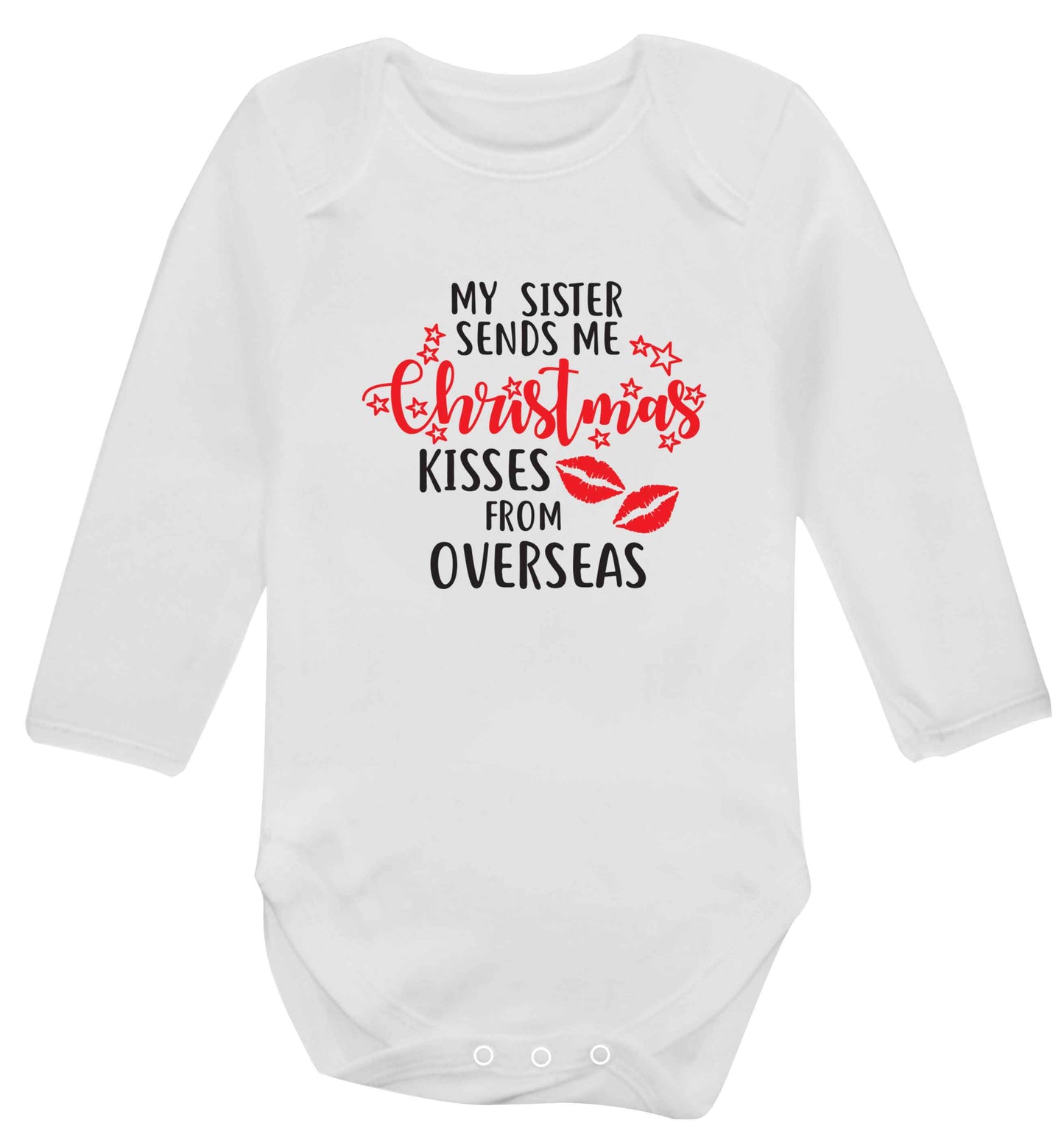 Grandad Christmas Kisses Overseas baby vest long sleeved white 6-12 months