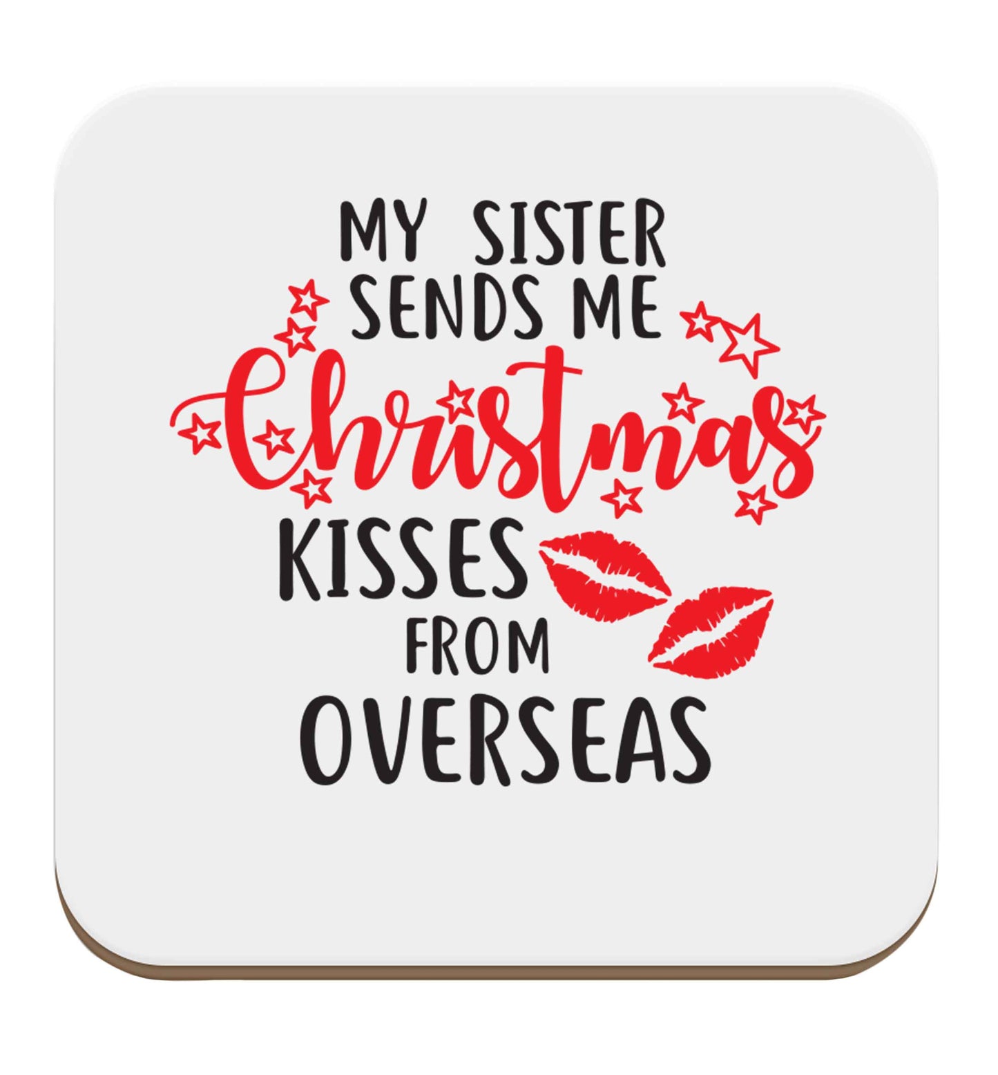 Grandad Christmas Kisses Overseas set of four coasters