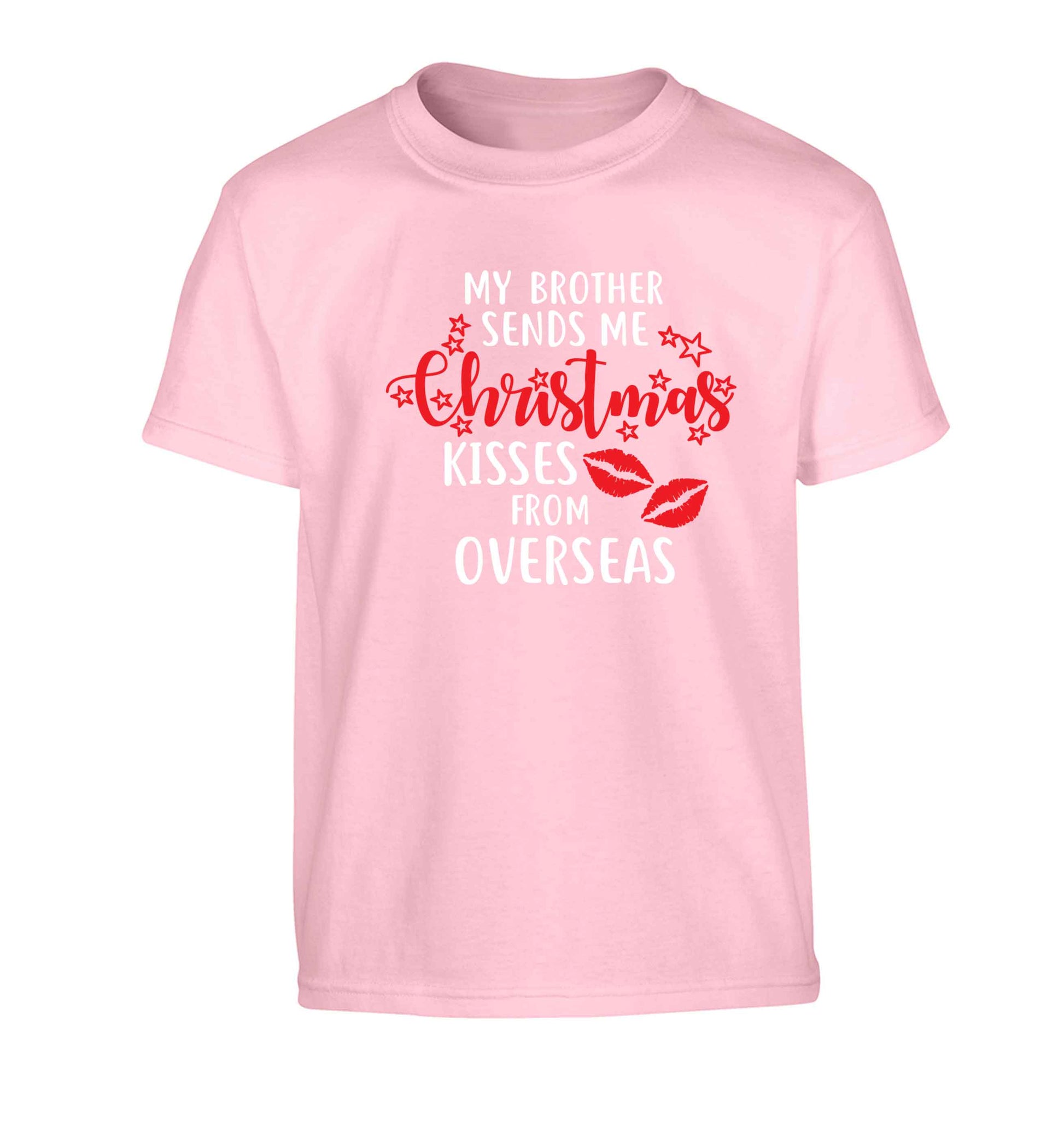 Brother Christmas Kisses Overseas Children's light pink Tshirt 12-13 Years