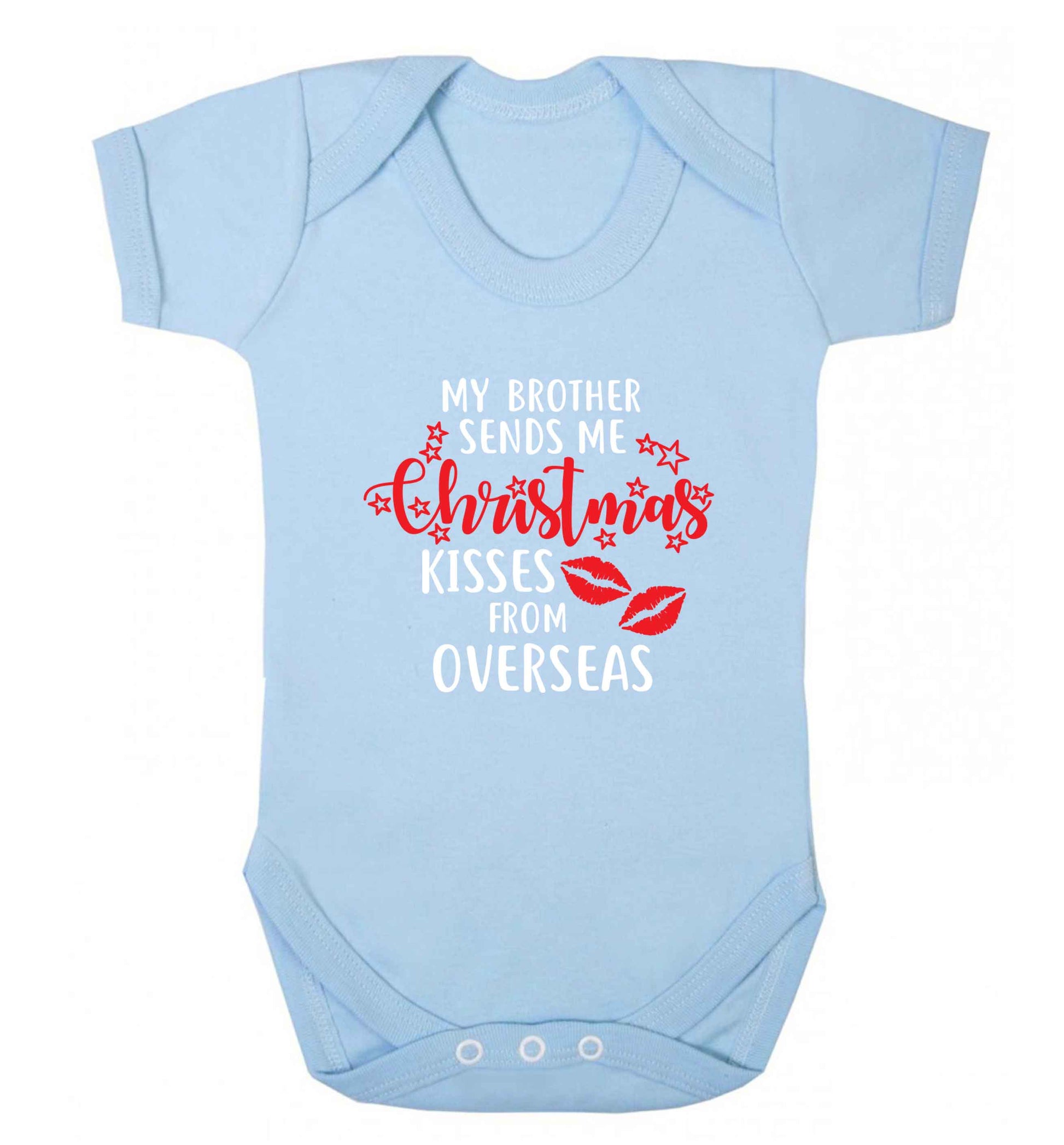 Brother Christmas Kisses Overseas baby vest pale blue 18-24 months