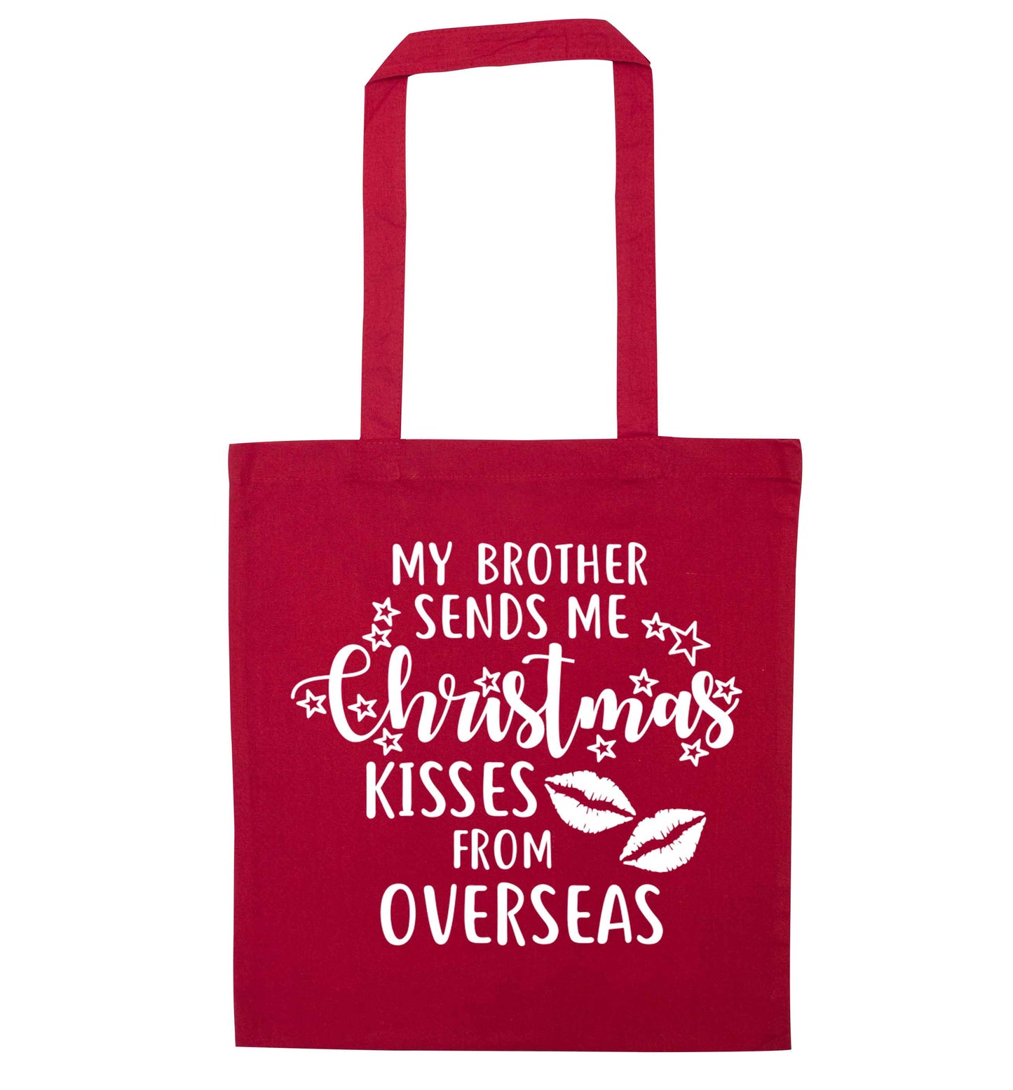 Brother Christmas Kisses Overseas red tote bag