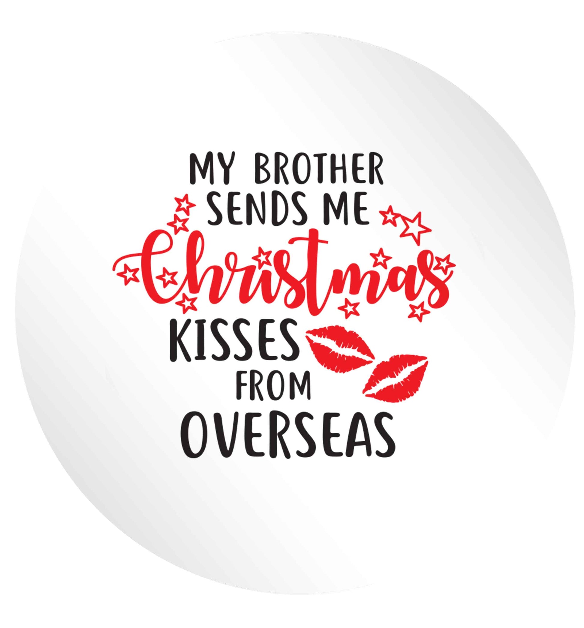 Brother Christmas Kisses Overseas 24 @ 45mm matt circle stickers
