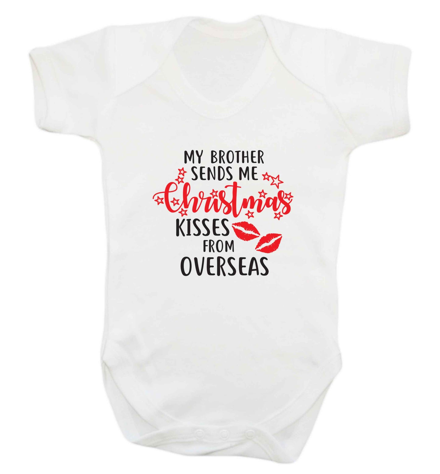 Brother Christmas Kisses Overseas baby vest white 18-24 months