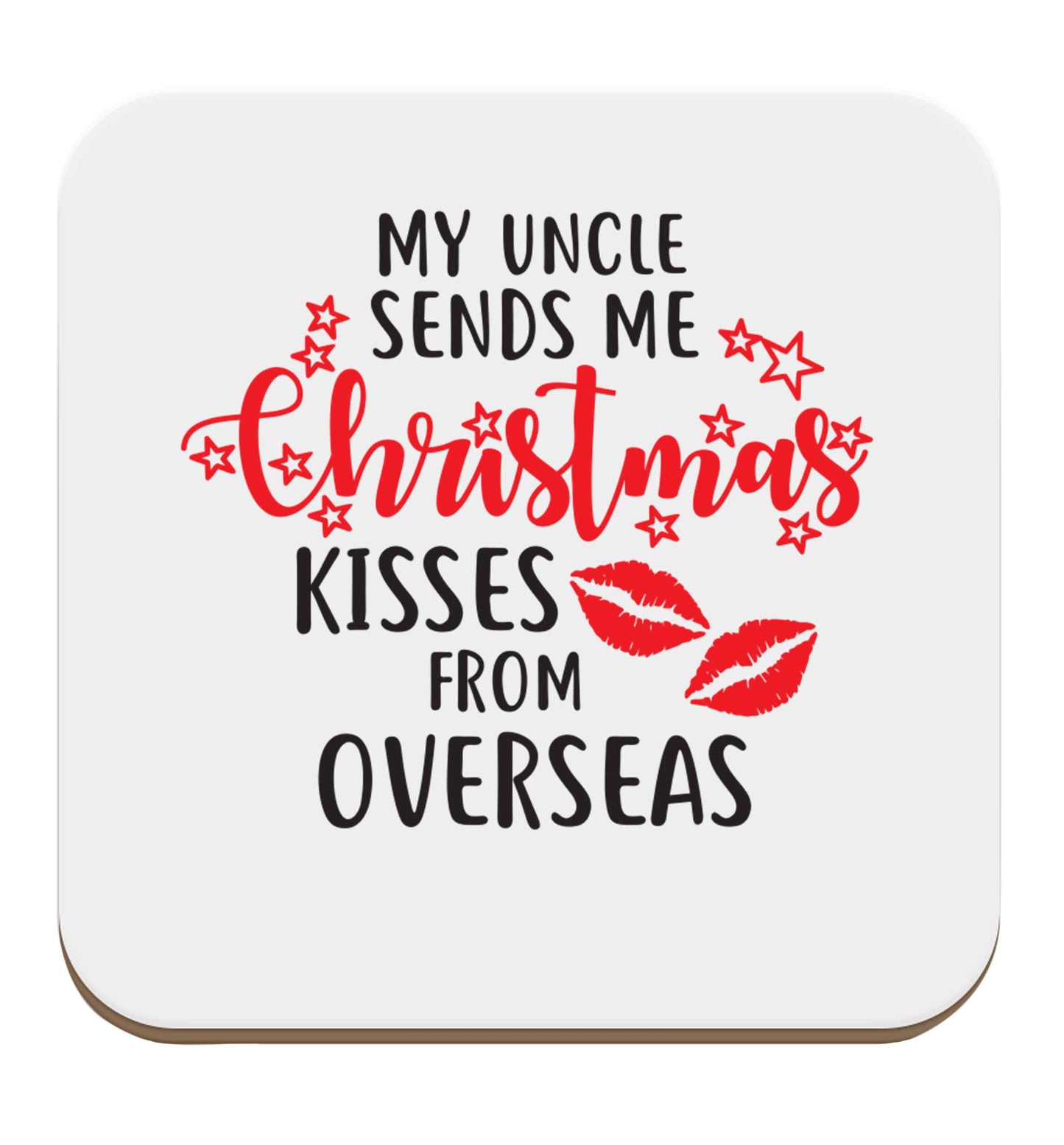 Brother Christmas Kisses Overseas set of four coasters