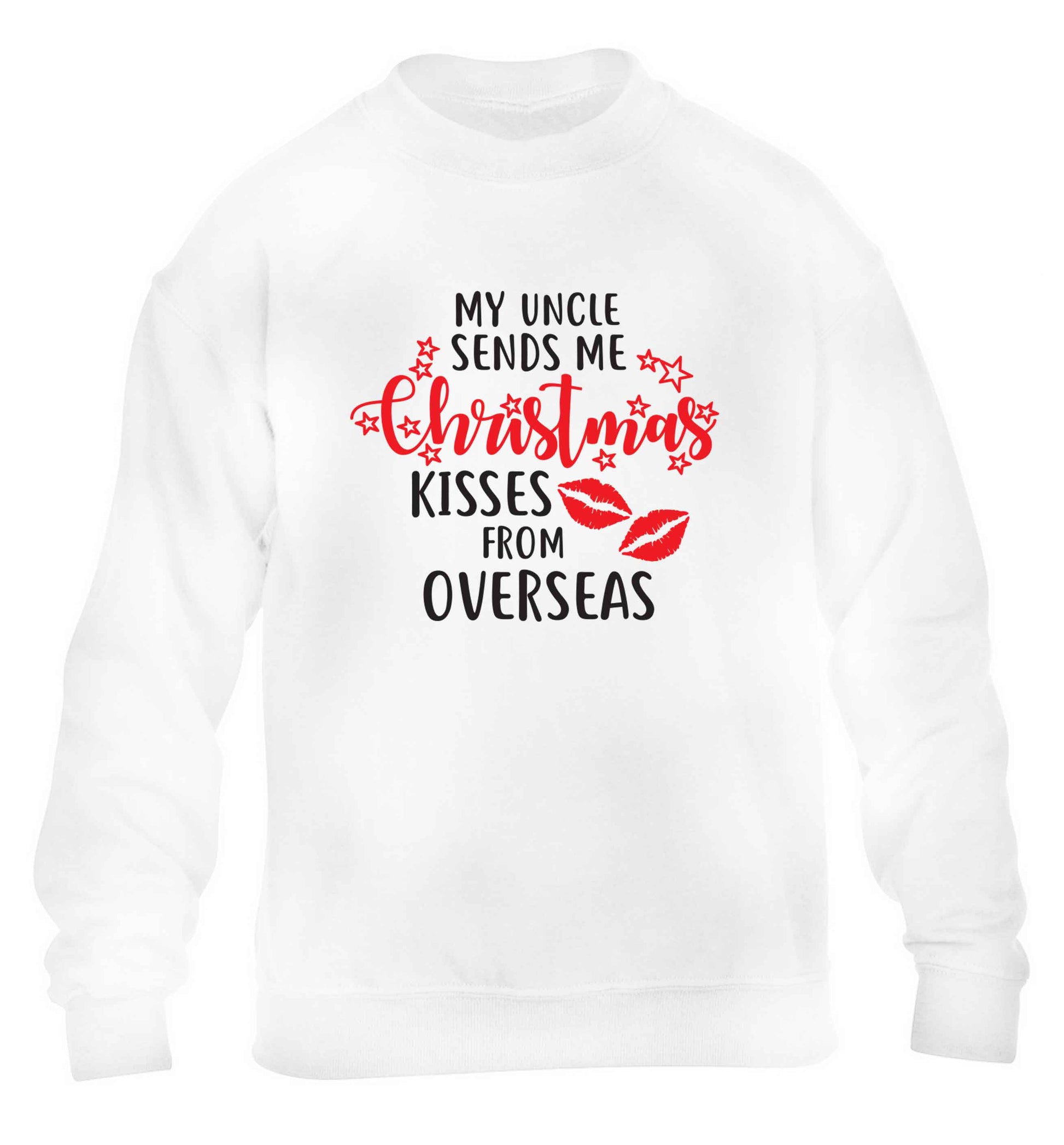 Brother Christmas Kisses Overseas children's white sweater 12-13 Years
