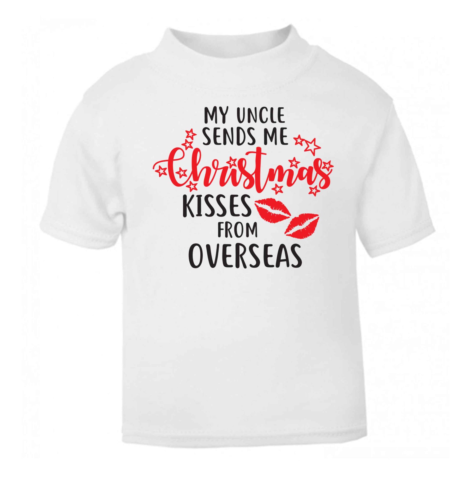 Brother Christmas Kisses Overseas white baby toddler Tshirt 2 Years