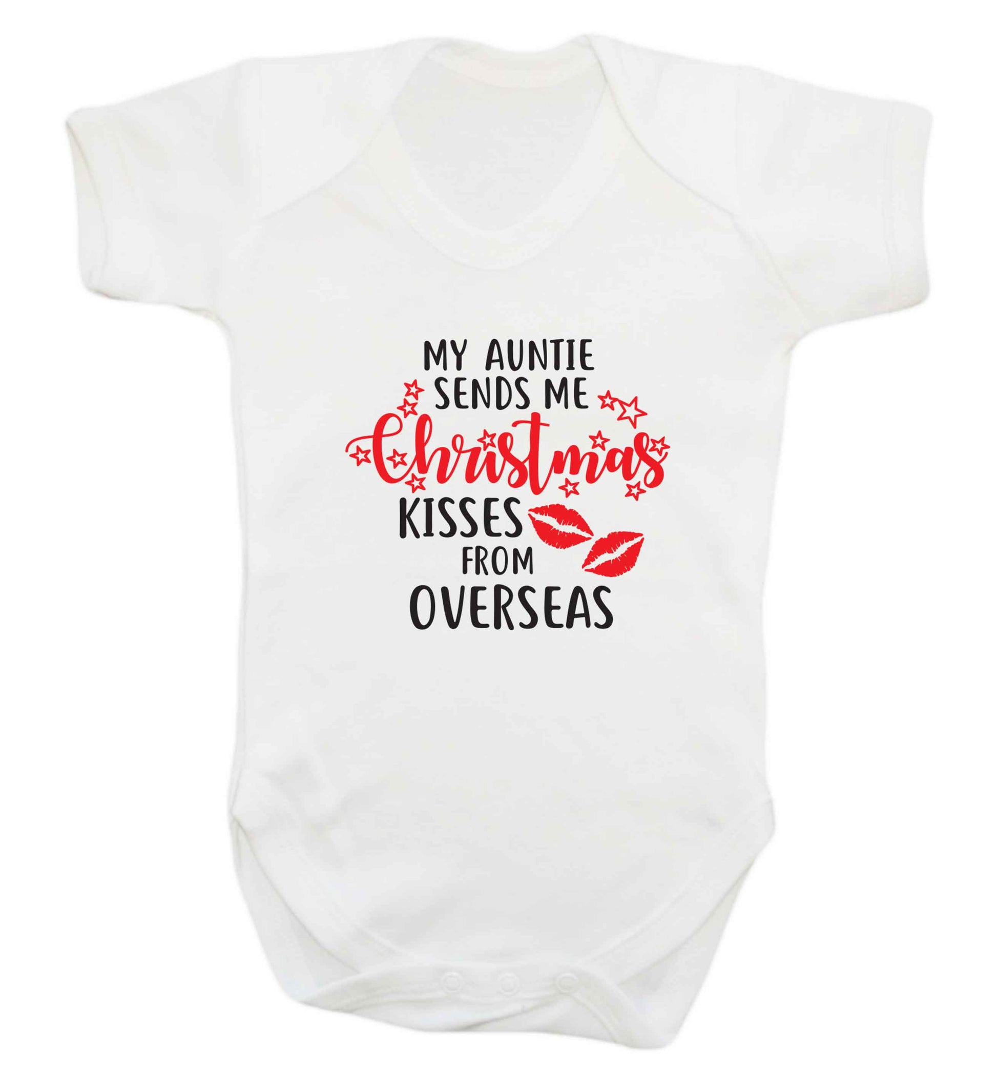 Auntie Christmas Kisses Overseas baby vest white 18-24 months