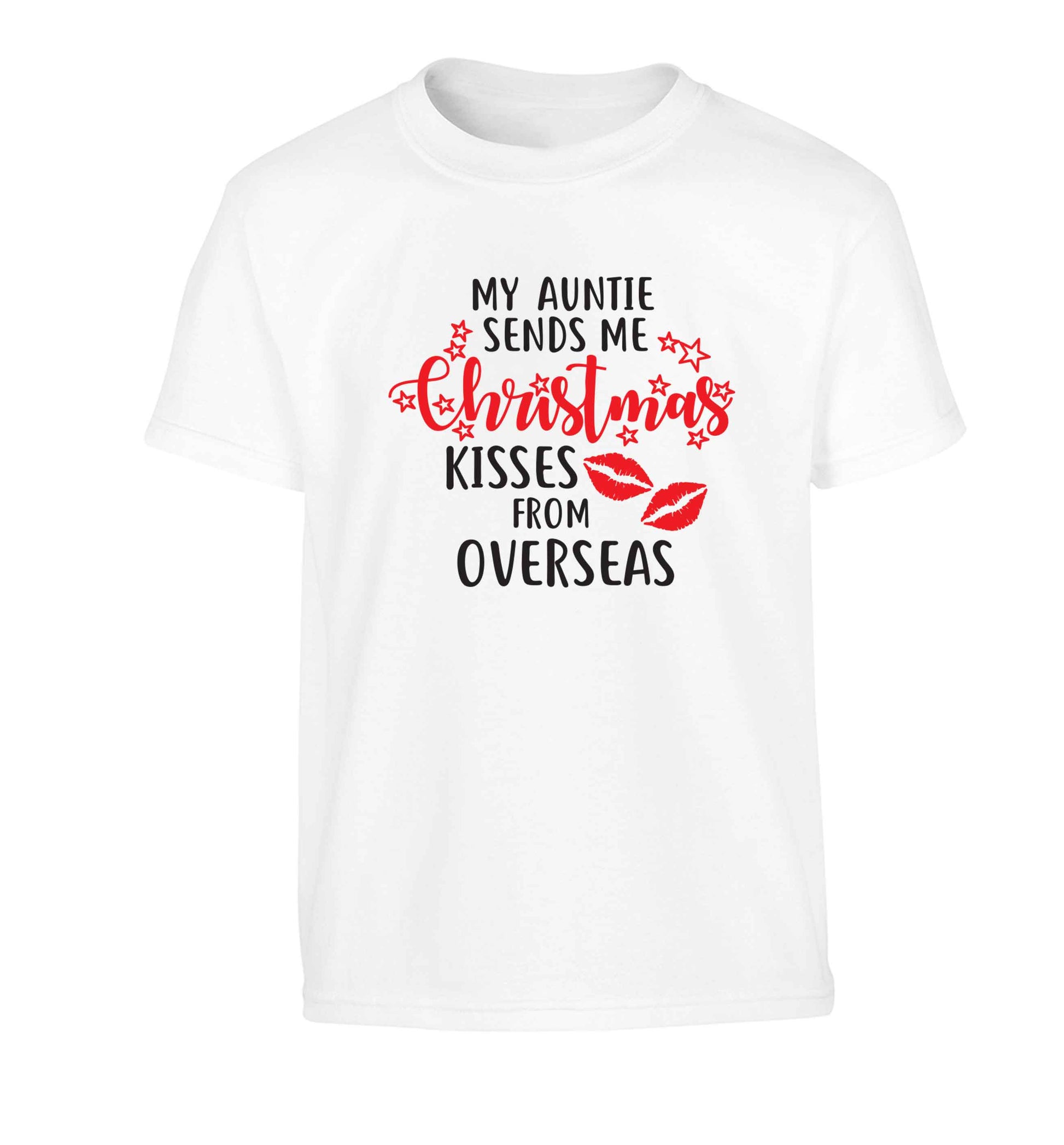 Auntie Christmas Kisses Overseas Children's white Tshirt 12-13 Years