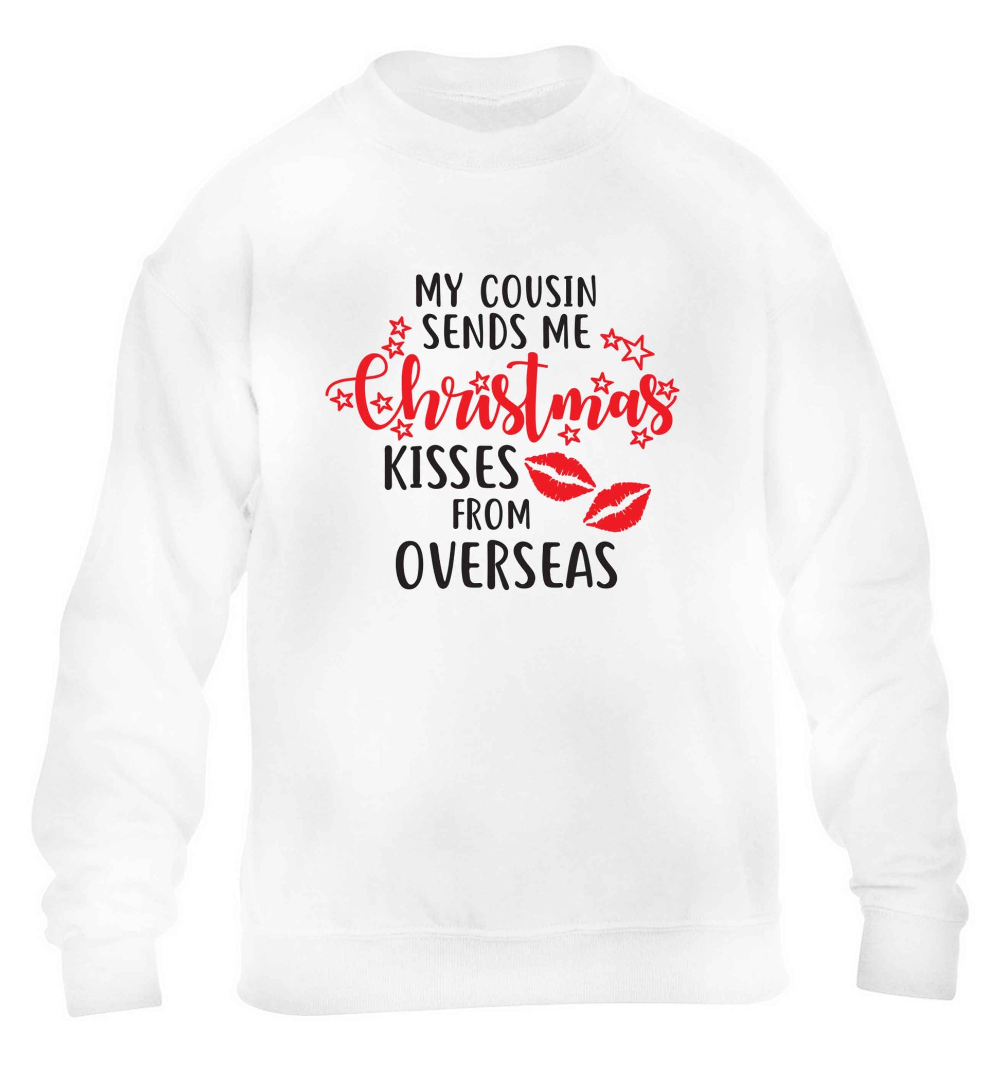Auntie Christmas Kisses Overseas children's white sweater 12-13 Years
