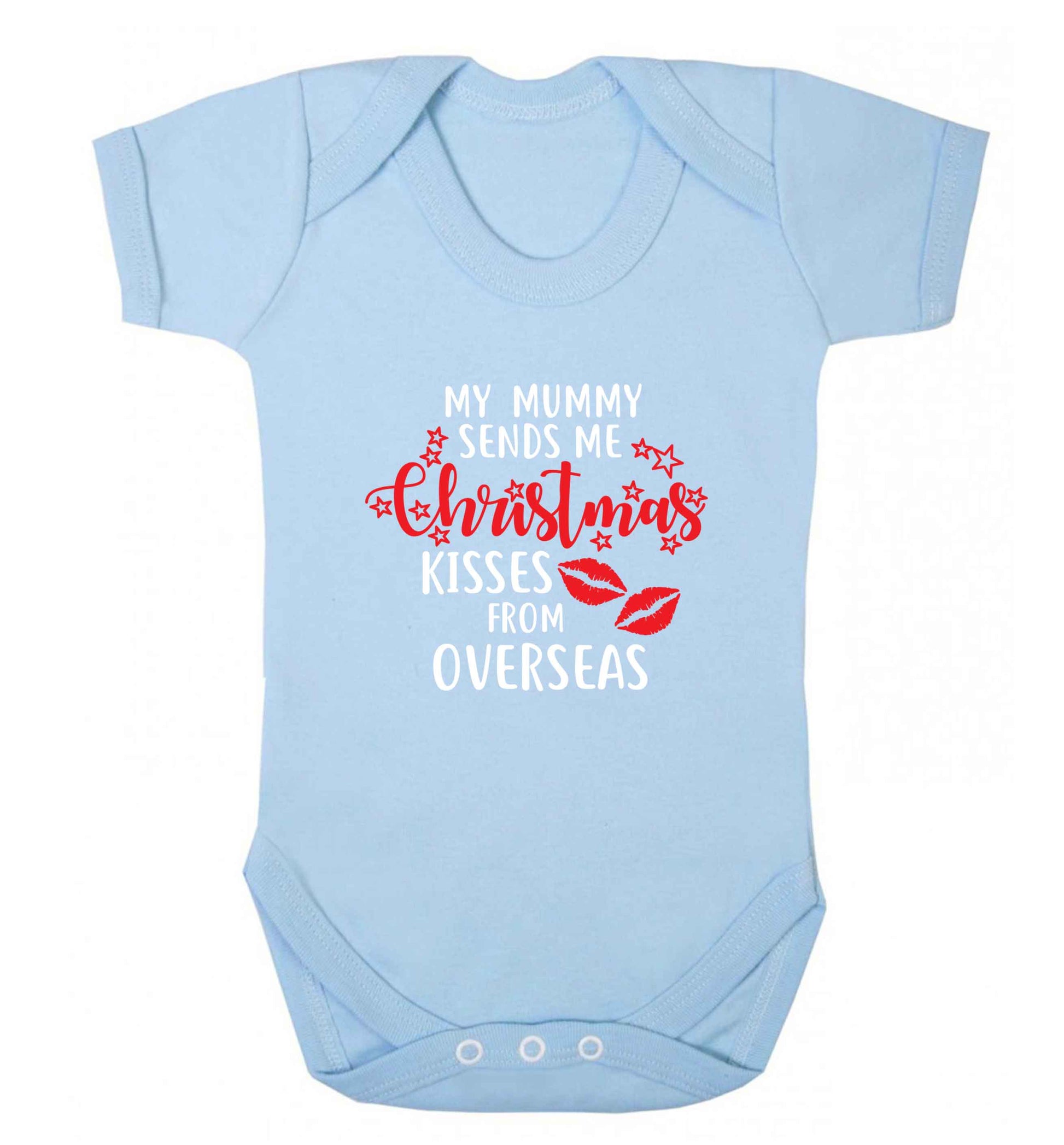 Mummy Christmas Kisses Overseas baby vest pale blue 18-24 months