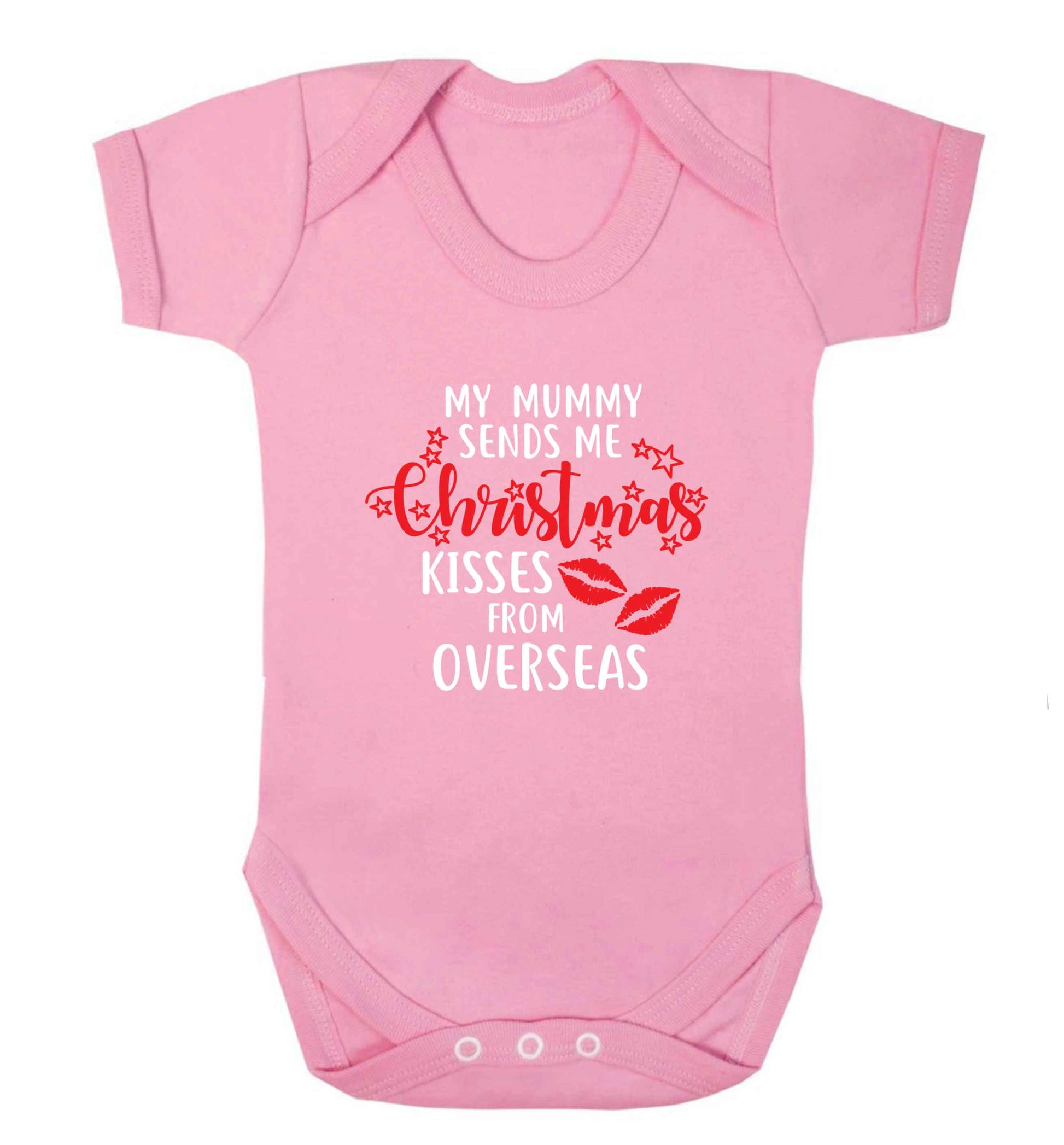 Mummy Christmas Kisses Overseas baby vest pale pink 18-24 months