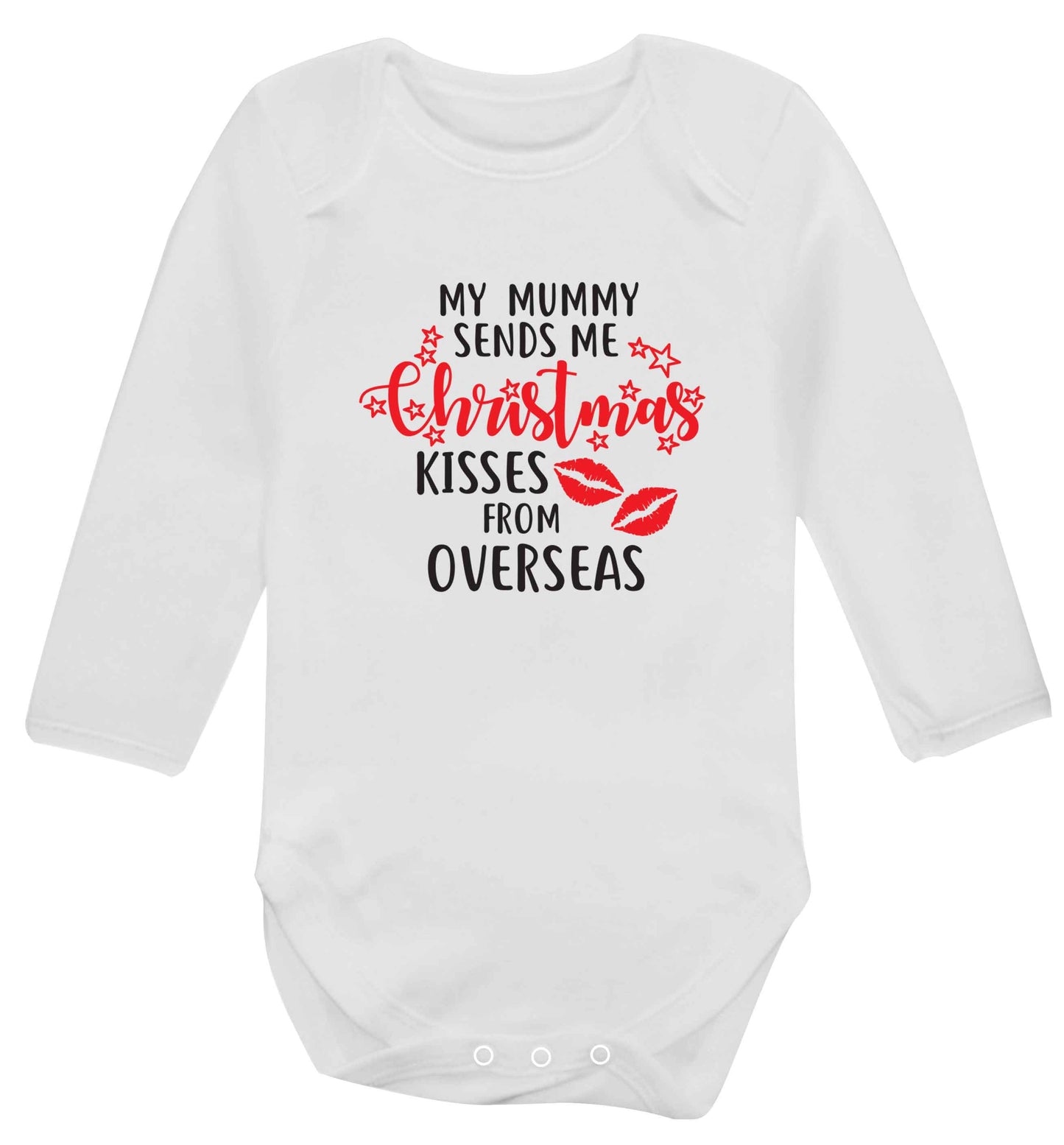 Mummy Christmas Kisses Overseas baby vest long sleeved white 6-12 months