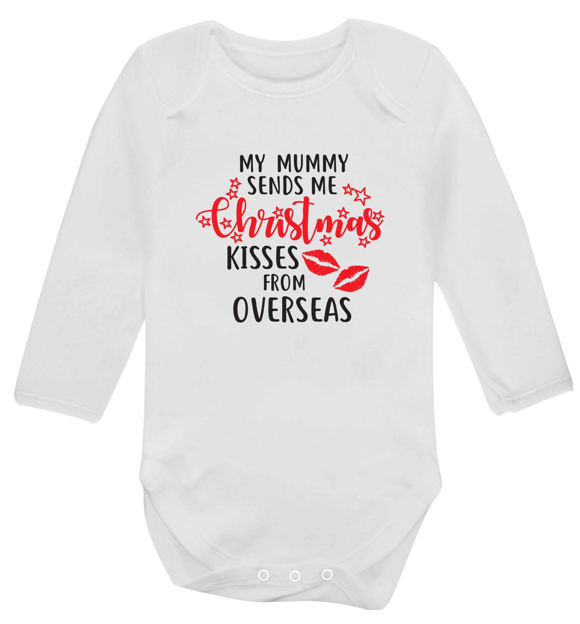 Mummy Christmas Kisses Overseas baby vest long sleeved white 6-12 months
