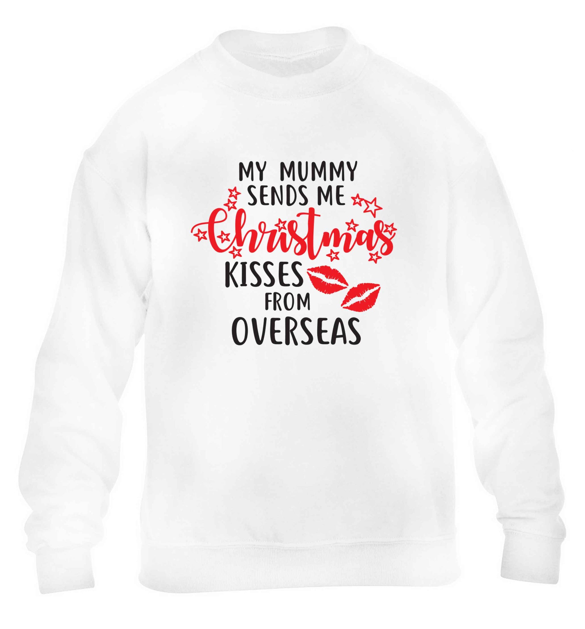 Mummy Christmas Kisses Overseas children's white sweater 12-13 Years
