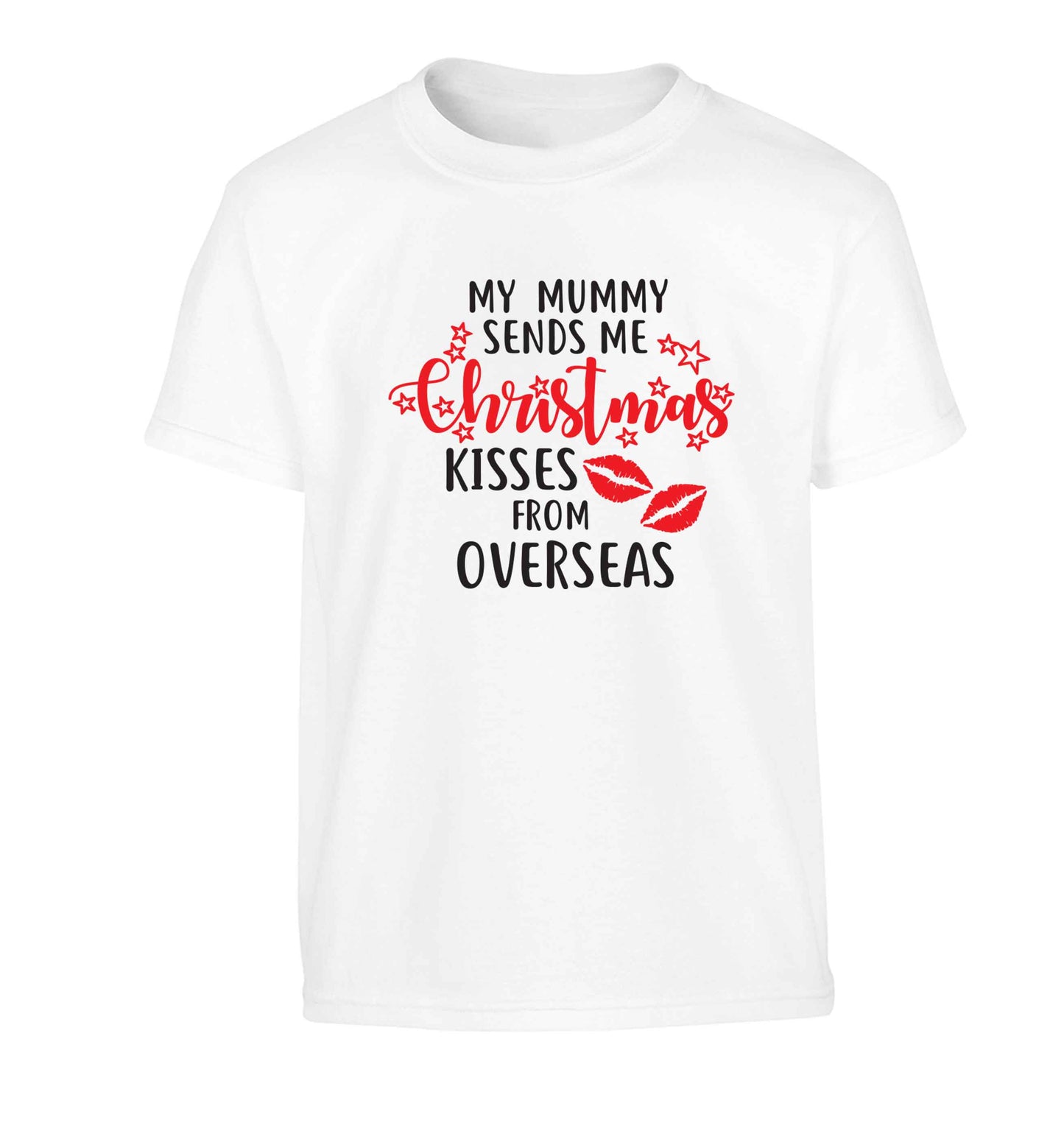 Mummy Christmas Kisses Overseas Children's white Tshirt 12-13 Years