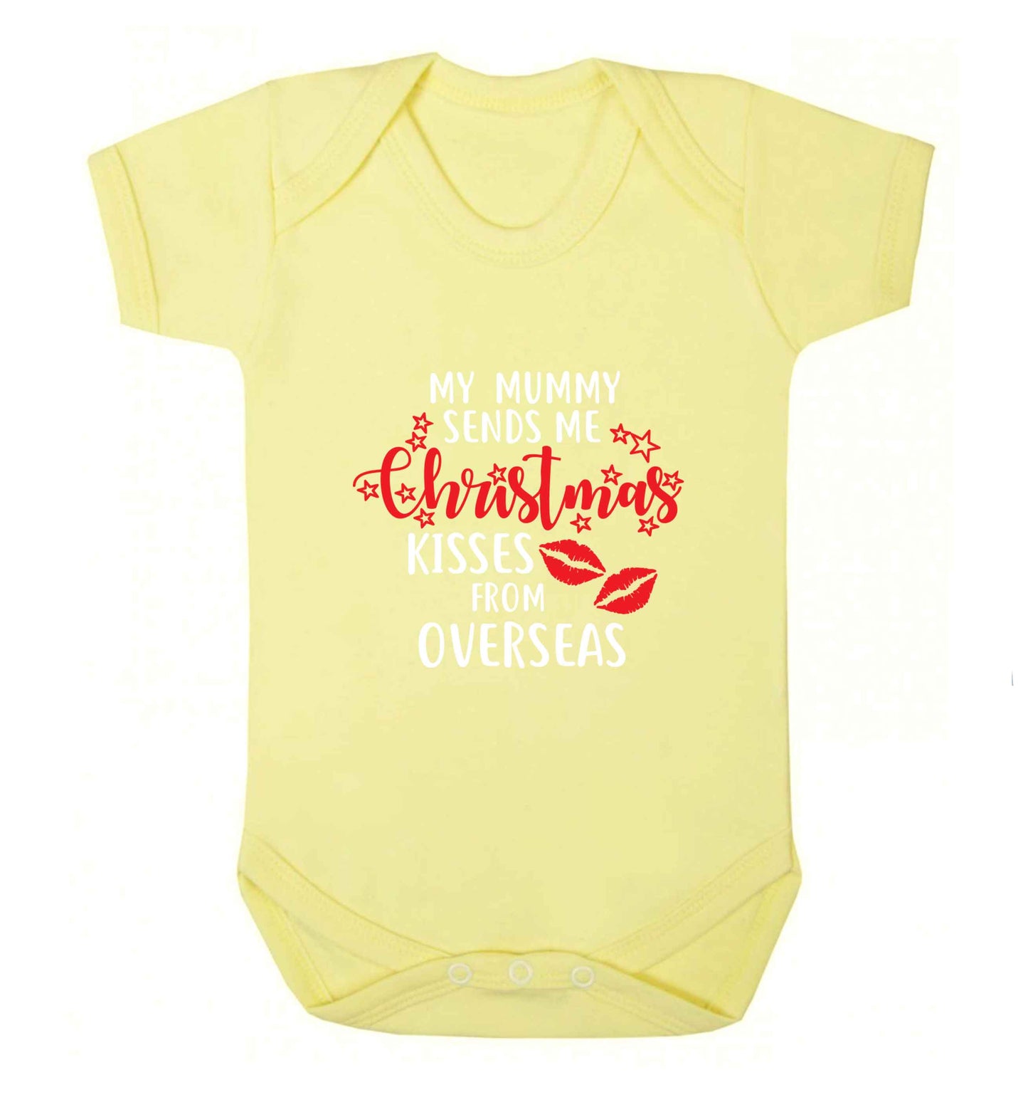 Mummy Christmas Kisses Overseas baby vest pale yellow 18-24 months