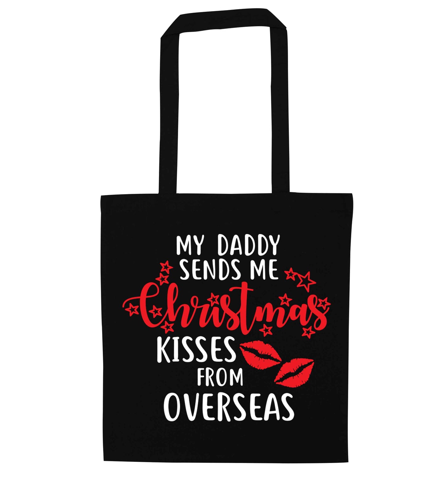 Daddy Christmas Kisses Overseas black tote bag