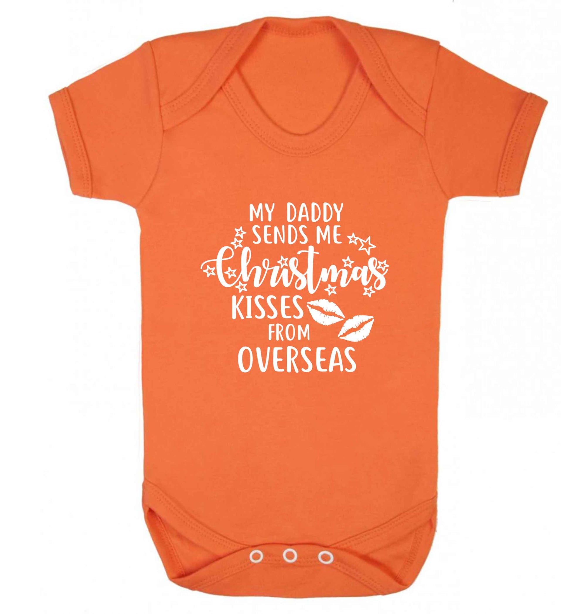 Daddy Christmas Kisses Overseas baby vest orange 18-24 months